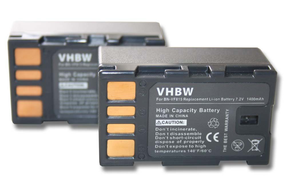 vhbw GR-D825, Kamera-Akku 1400 (7,2 Li-Ion V) mit GR-D860 mAh GR-D-Serie GR-D815, kompatibel JVC