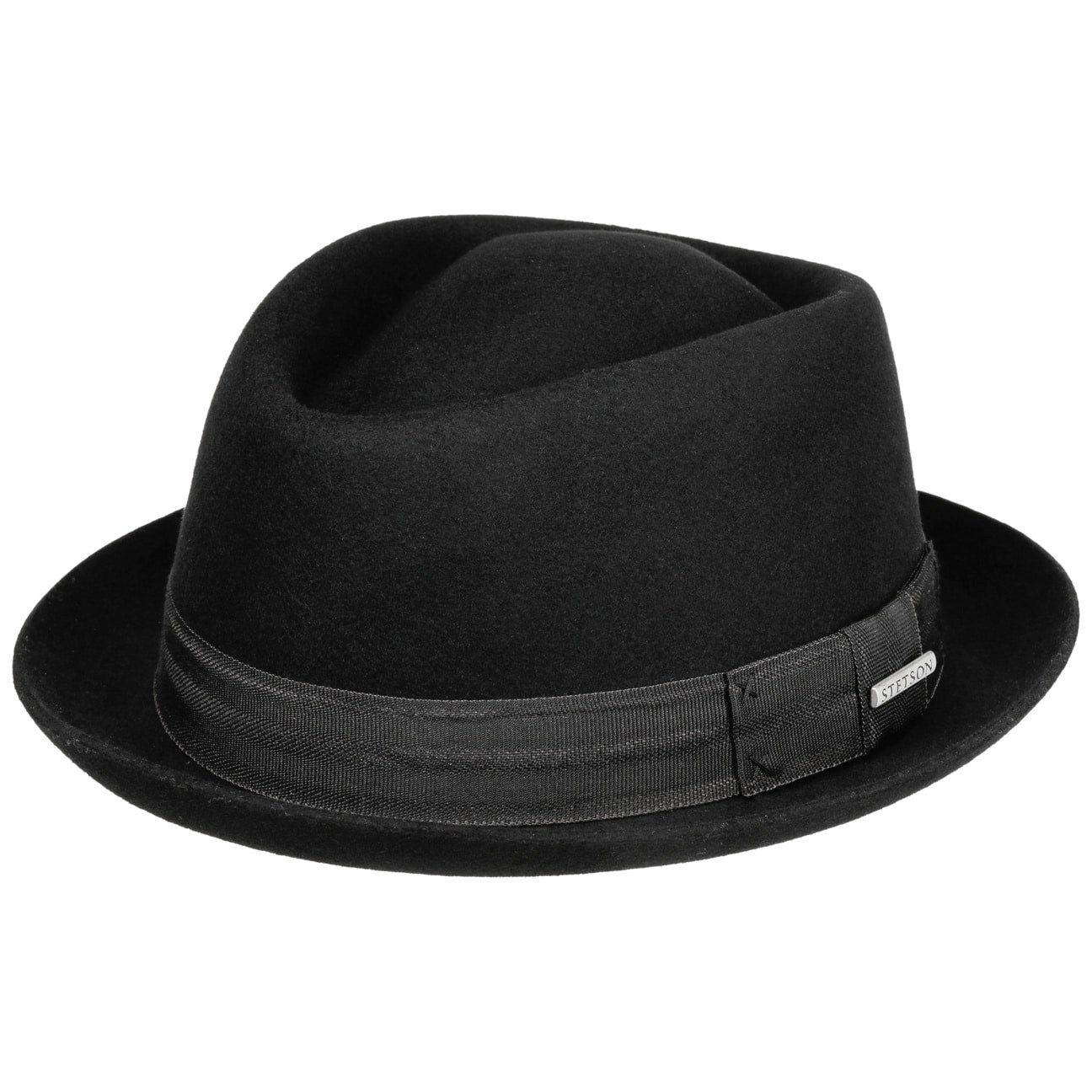 Stetson Fedora (1-St) Pork Pie mit Ripsband