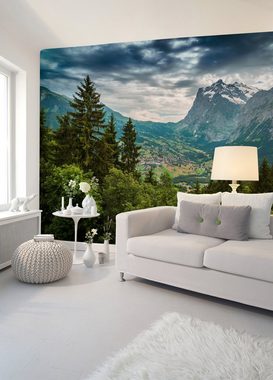 living walls Fototapete Designwalls Mountain Views, glatt, (5 St), Vlies, Wand, Schräge, Decke