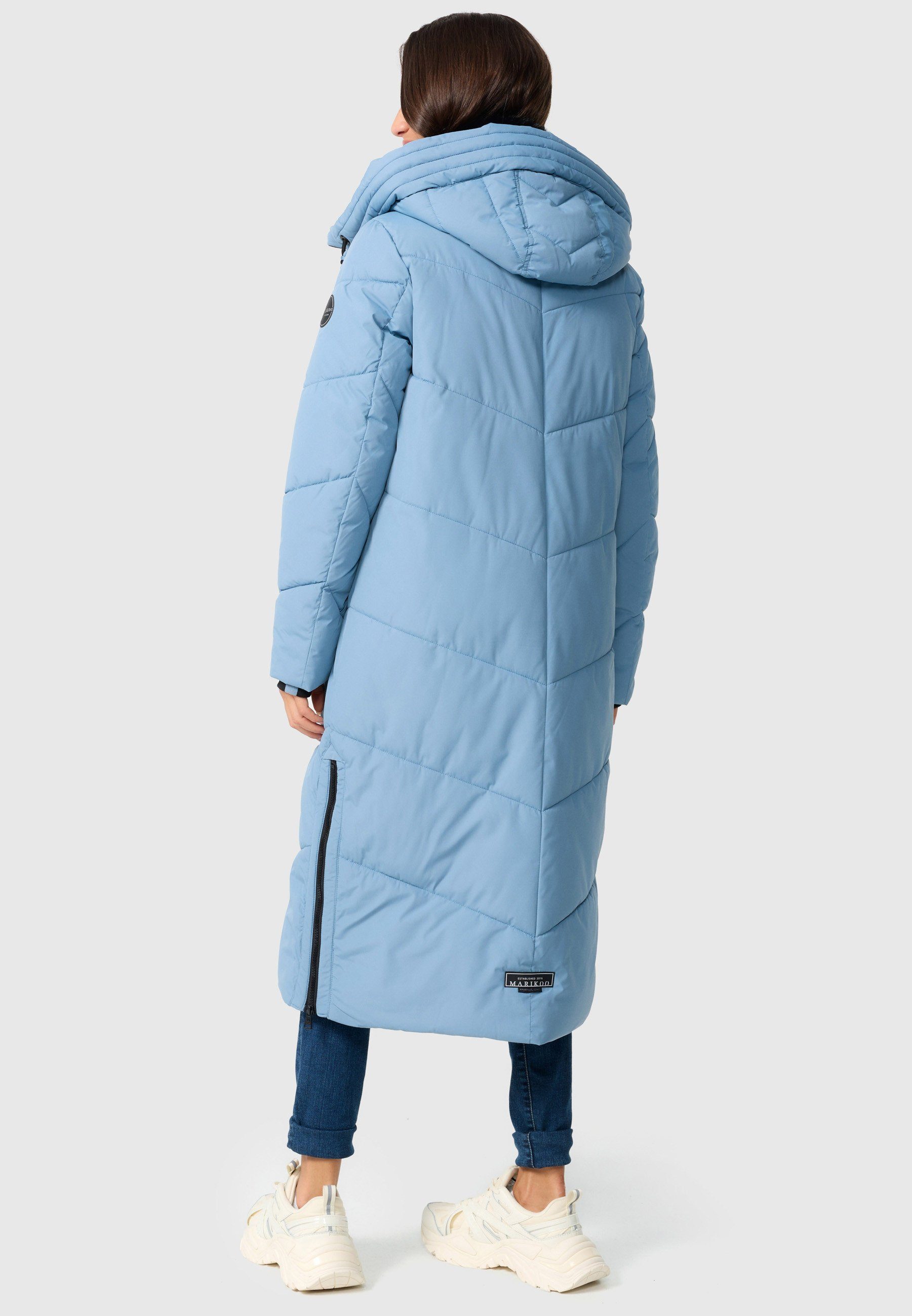 Marikoo Winterjacke Nadaree XVI Stepp Mantel mit großer Kapuze – Bild 4 von 5
