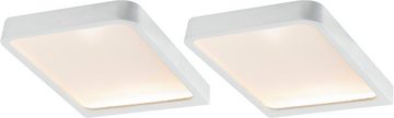 Paulmann Unterschrankleuchte LED Möbelaufbauleuchte Vane eckig 2er-Set inklusive LED-Modul 2x6,7W, LED fest integriert, Warmweiß, LED Möbelaufbauleuchte Vane eckig 2er-Set inklusive LED-Modul 2x6,7W