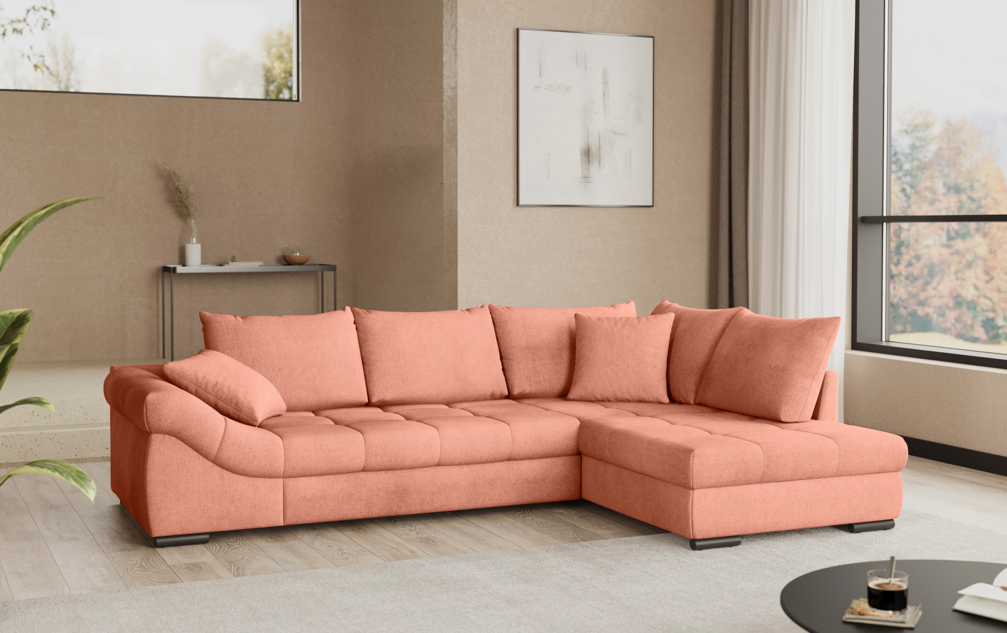 Mr. Couch Ecksofa "Allegro DuraFlex, L-Form", Hochschläfer-Bettauszug, Kalt günstig online kaufen