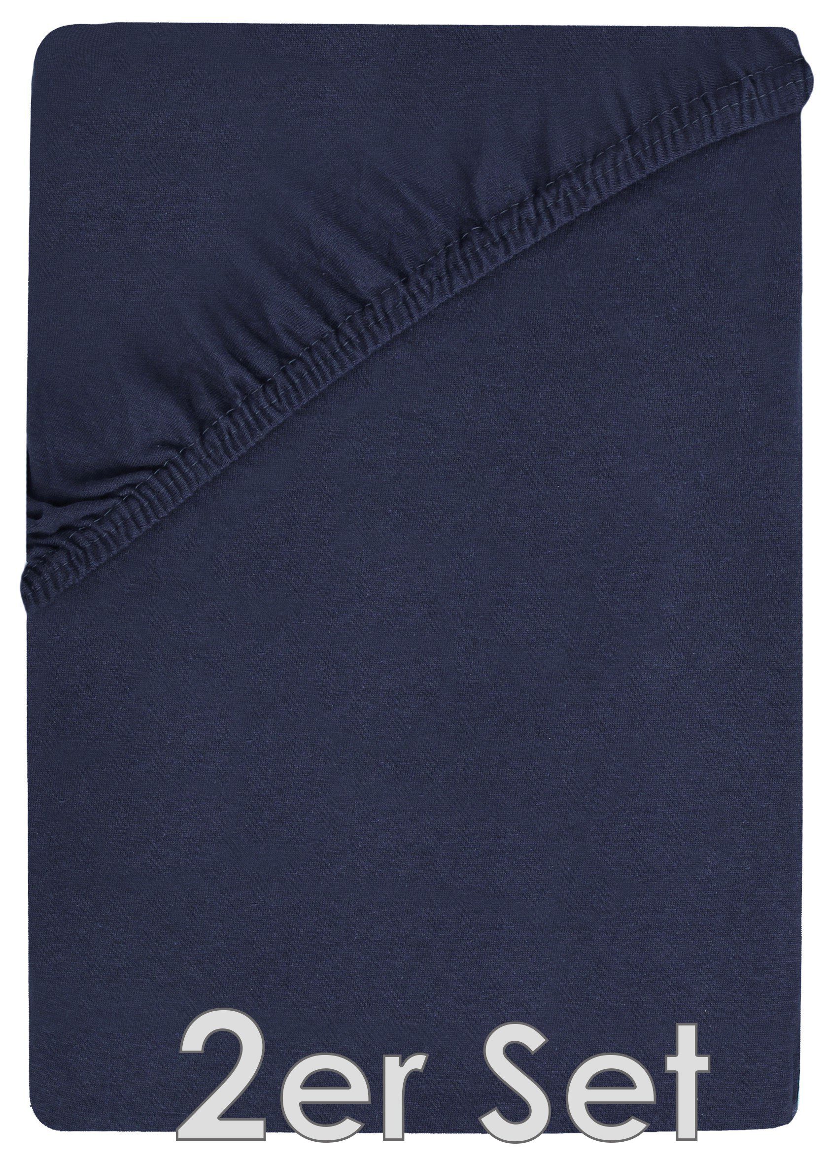 NatureMark Spannbettlaken Jersey Spannbetttuch, 100% Baumwolle, Gummizug: r günstig online kaufen
