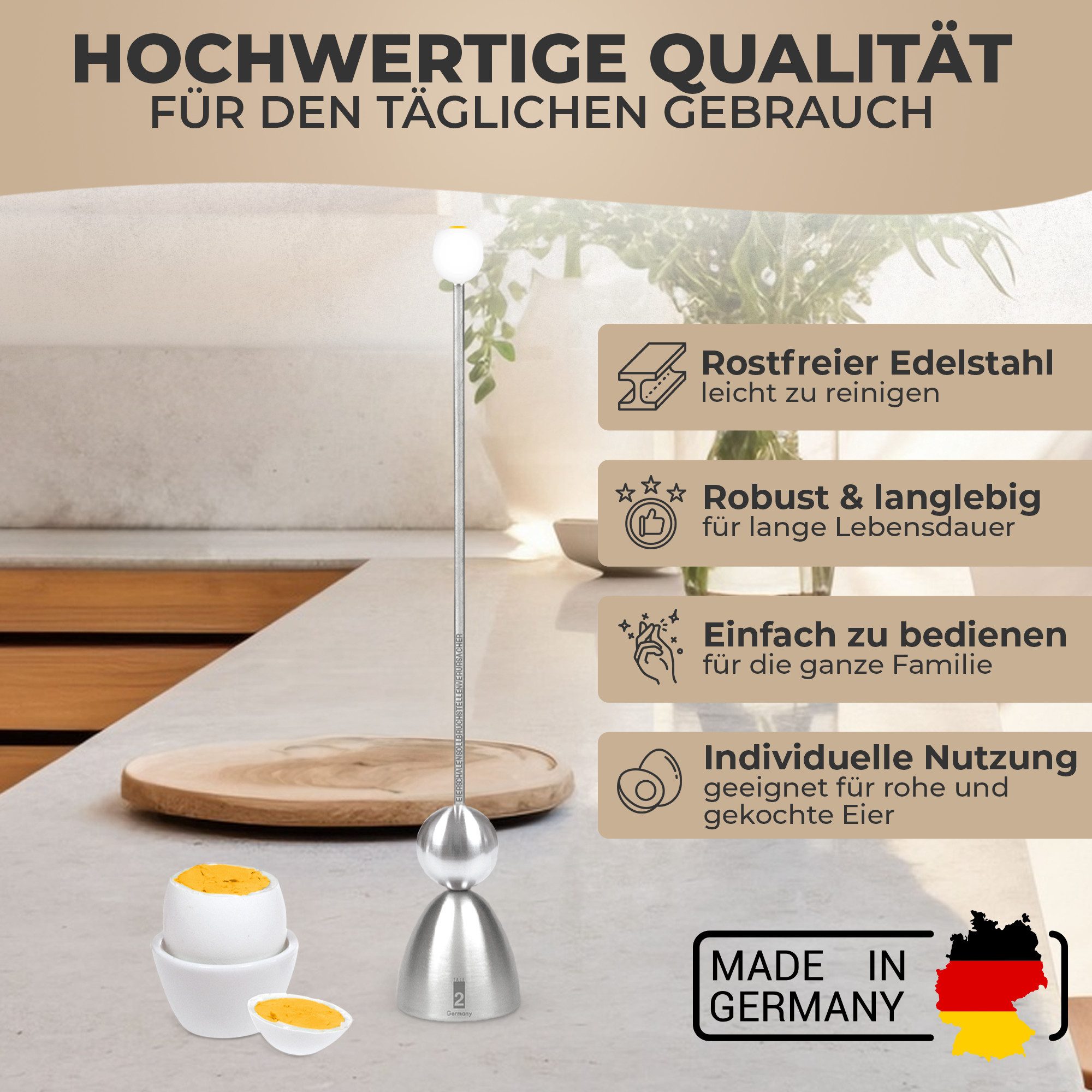 Take2 Germany Eierköpfer Sonderedition Frühstücksei, Eierschalensollbruchstellenverursacher, CLACK - DAS ORIGINAL