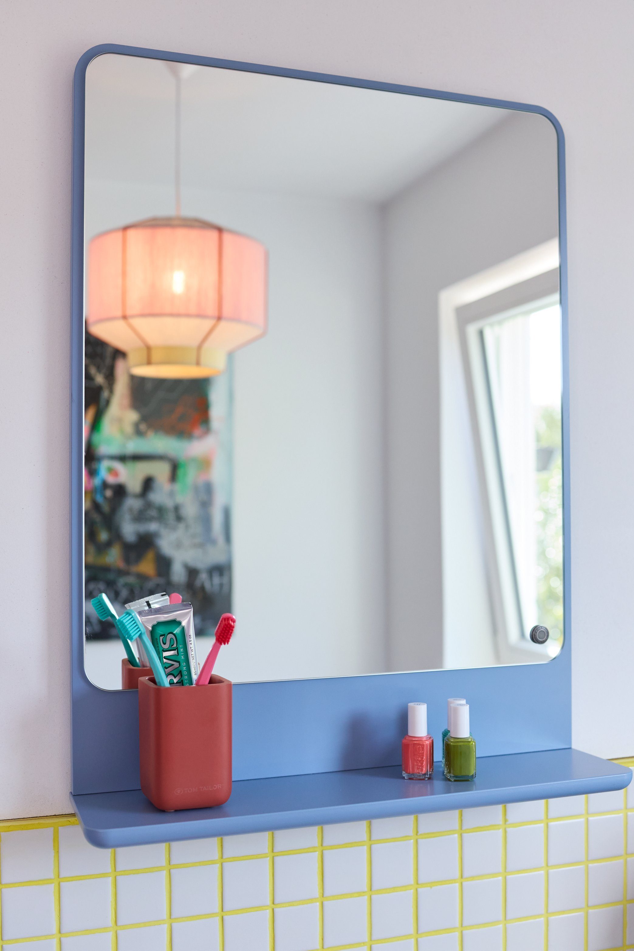 TOM TAILOR HOME Badspiegel COLOR BATH Spiegelelement - in vielen schönen Farben - 70 x 52 x 13 cm, hochwertig lackiertes MDF, gerundete Kanten dove