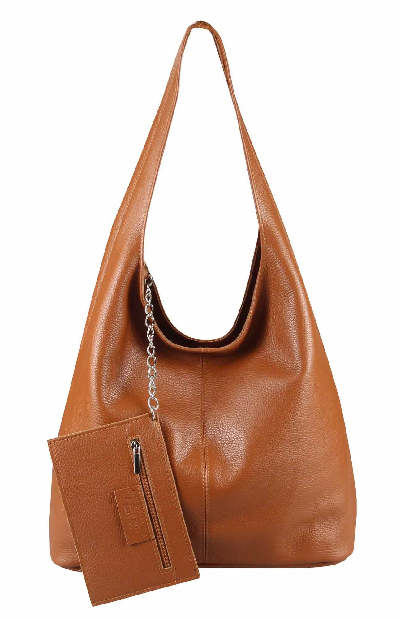 ITALYSHOP24 Shopper Made in Italy XL Damen echtes Leder Tasche Schultertasc günstig online kaufen