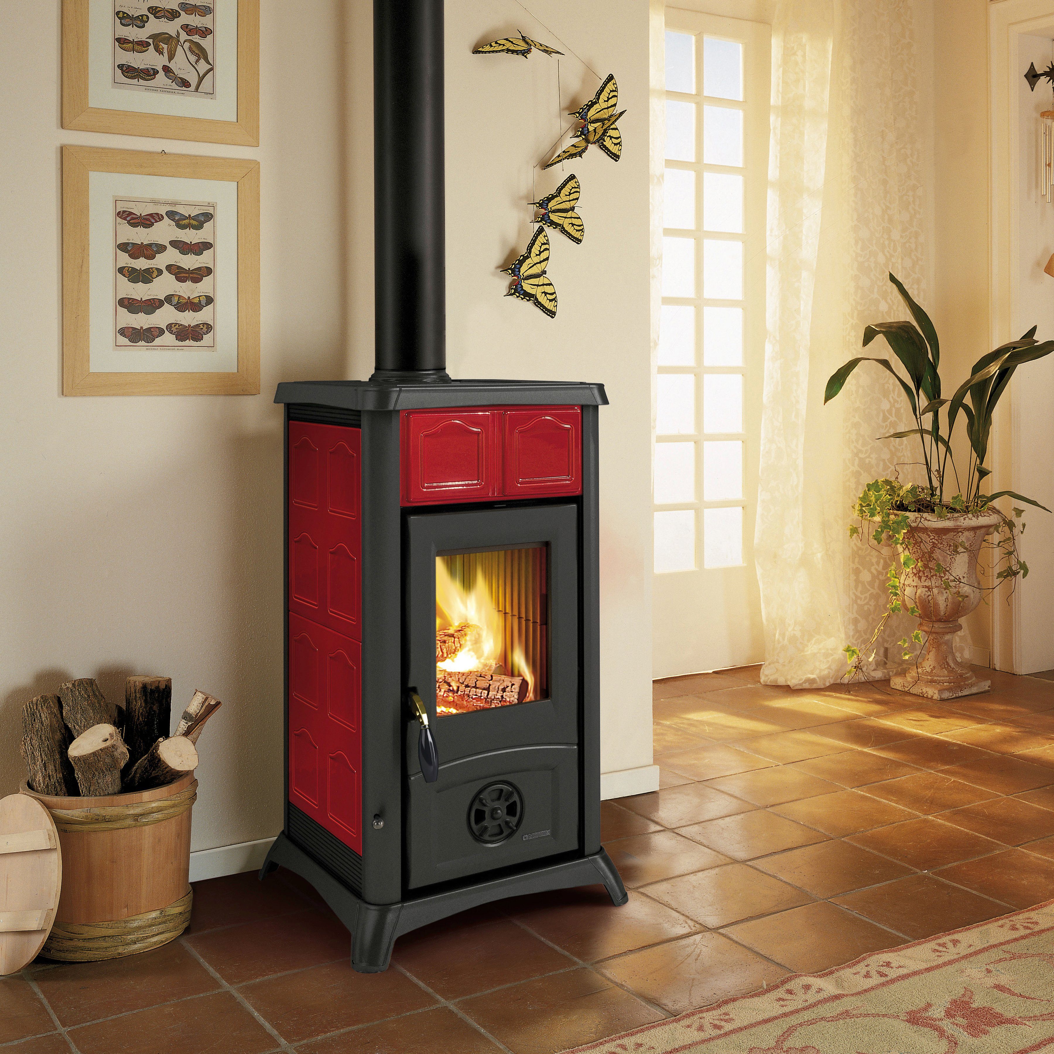 La Nordica Kaminofen »Gemma Bordeaux«, 6 kW, Zeitbrand