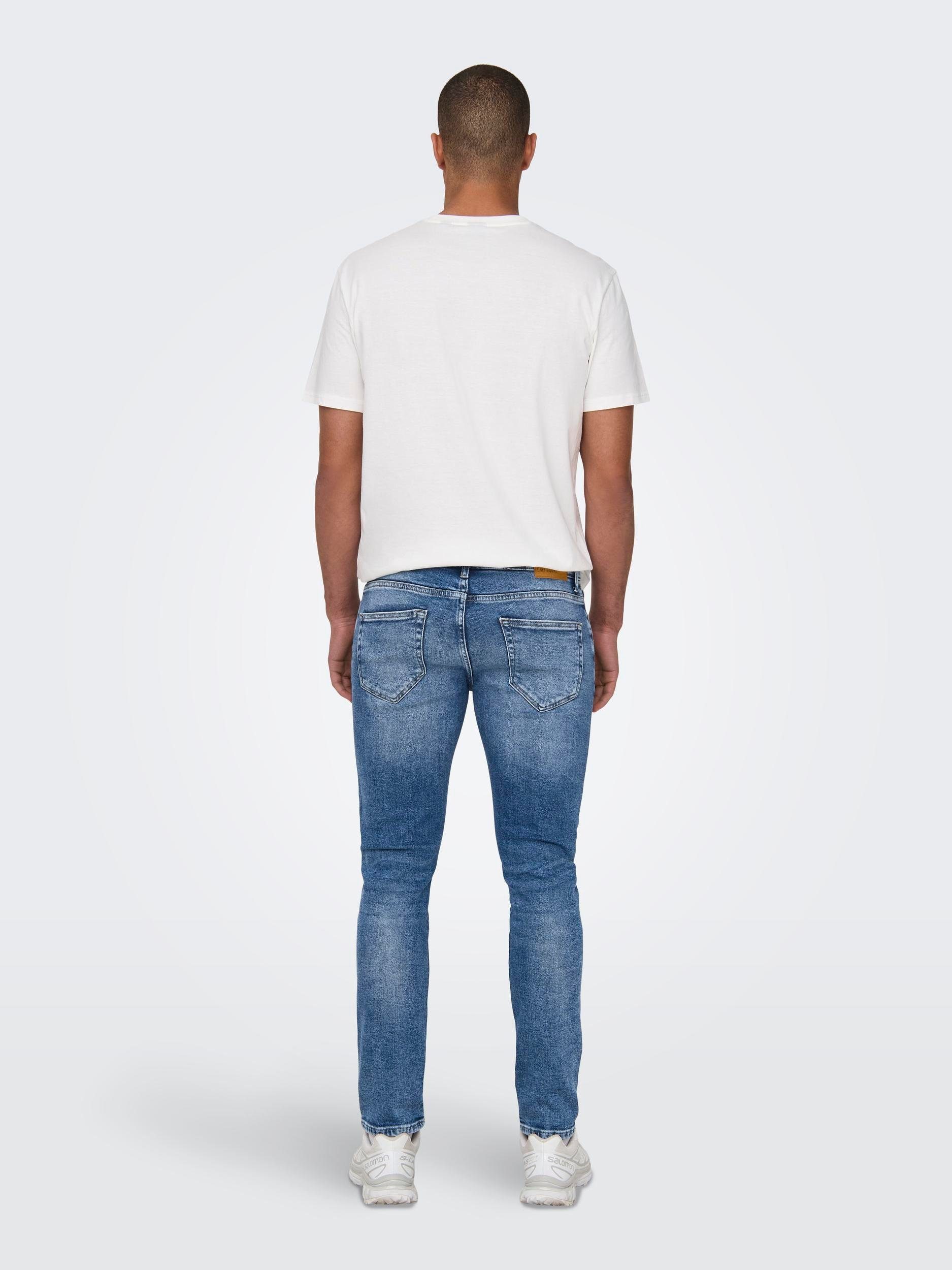 REGULAR ONLY im Medium WB ONSWEFT & NOOS TAI Blue Denim DNM Straight-Jeans SONS 4-Pocket-Style 0021