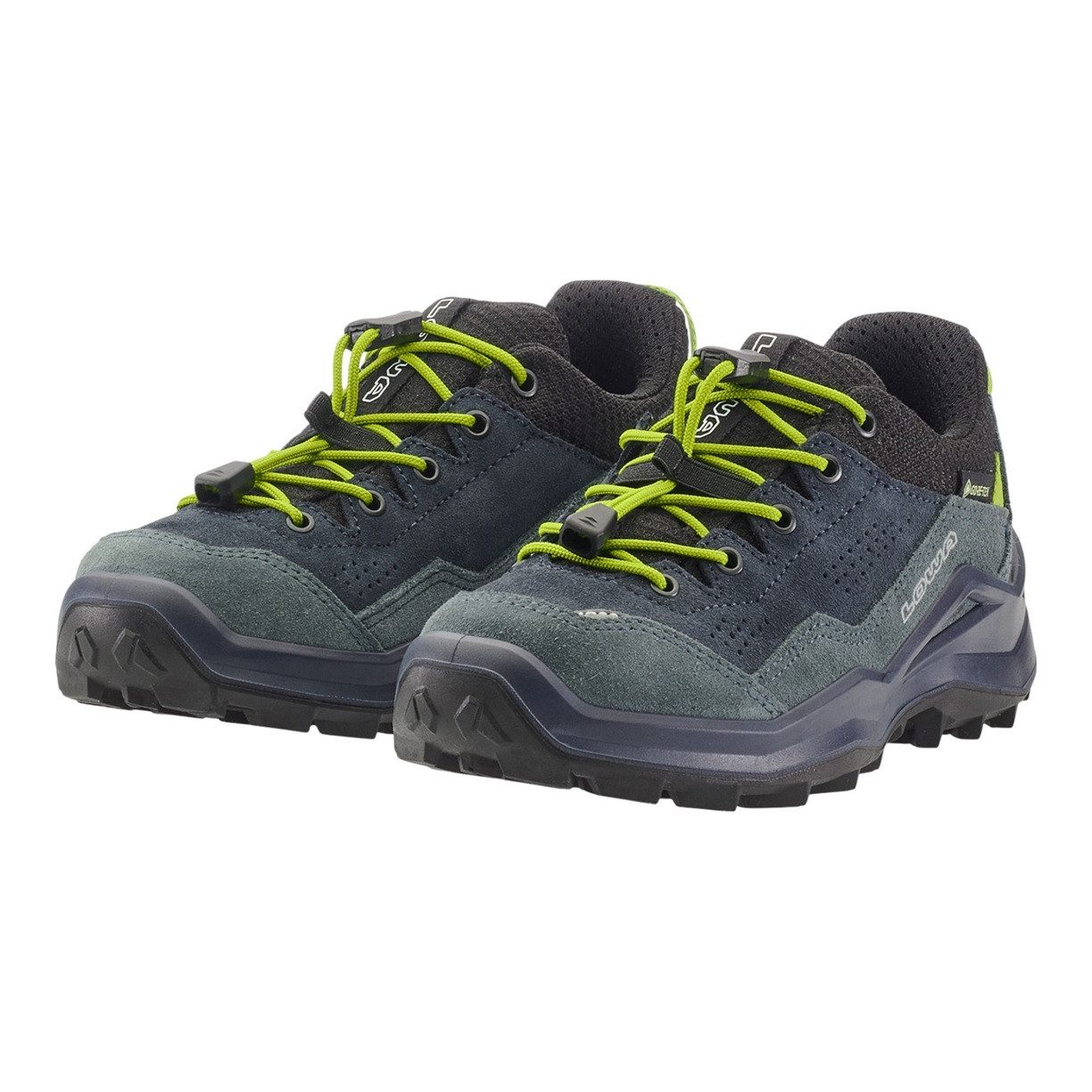 Lowa Wandax LO GTX (Veloursleder/Synthetik, wasserdicht) dunkelpetrol/lime Wanderschuh