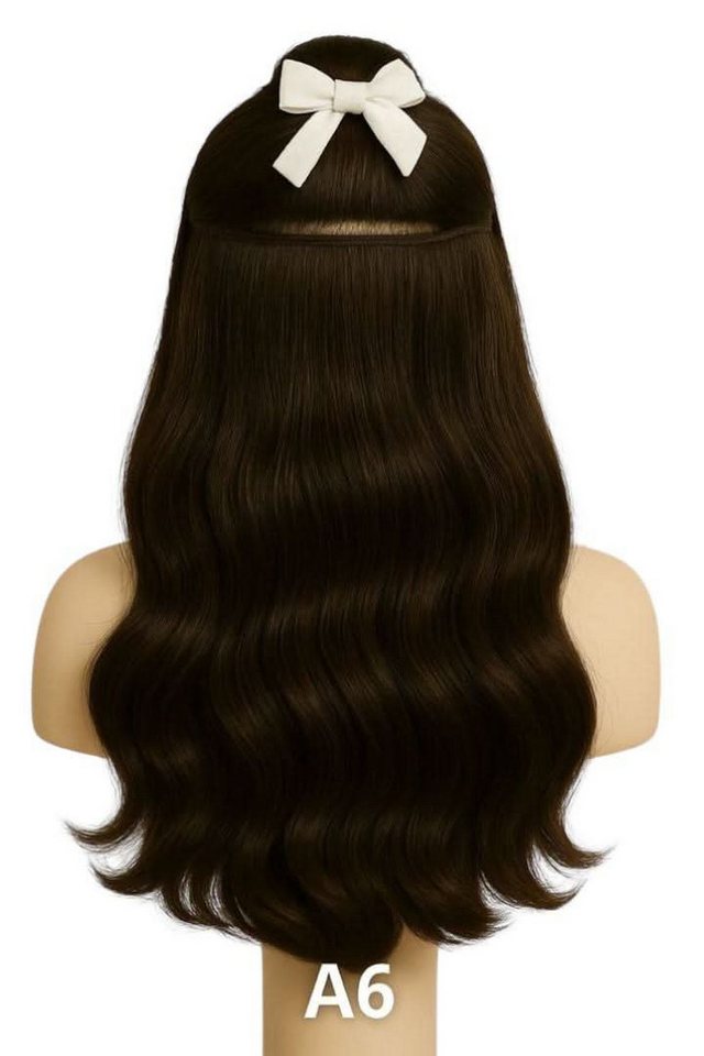 NOGI Kunsthaar-Extension NOGI Glam Clip, Clip-In Haarteil, 50 cm Länge, hitzebeständig für Glam-Look