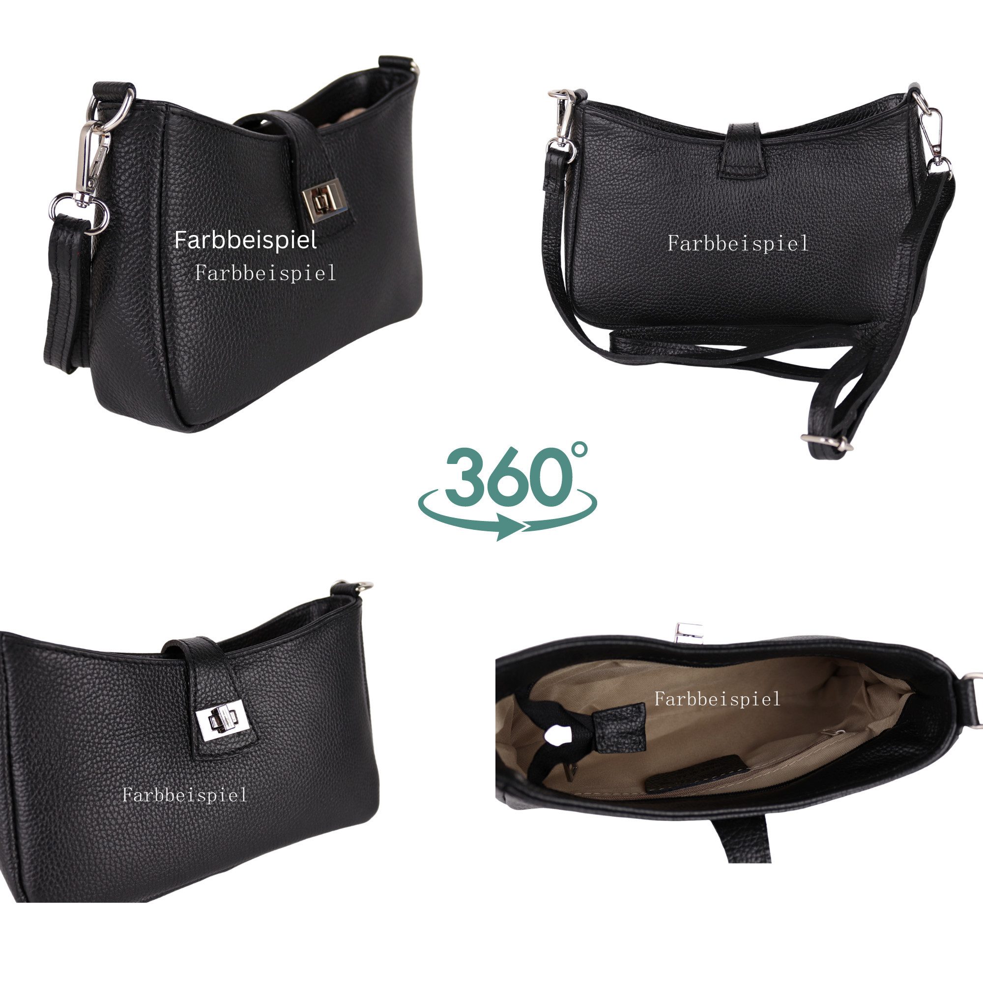 MIRROSI Umhängetasche Damen Crossbody Bag, Echtleder günstig online kaufen