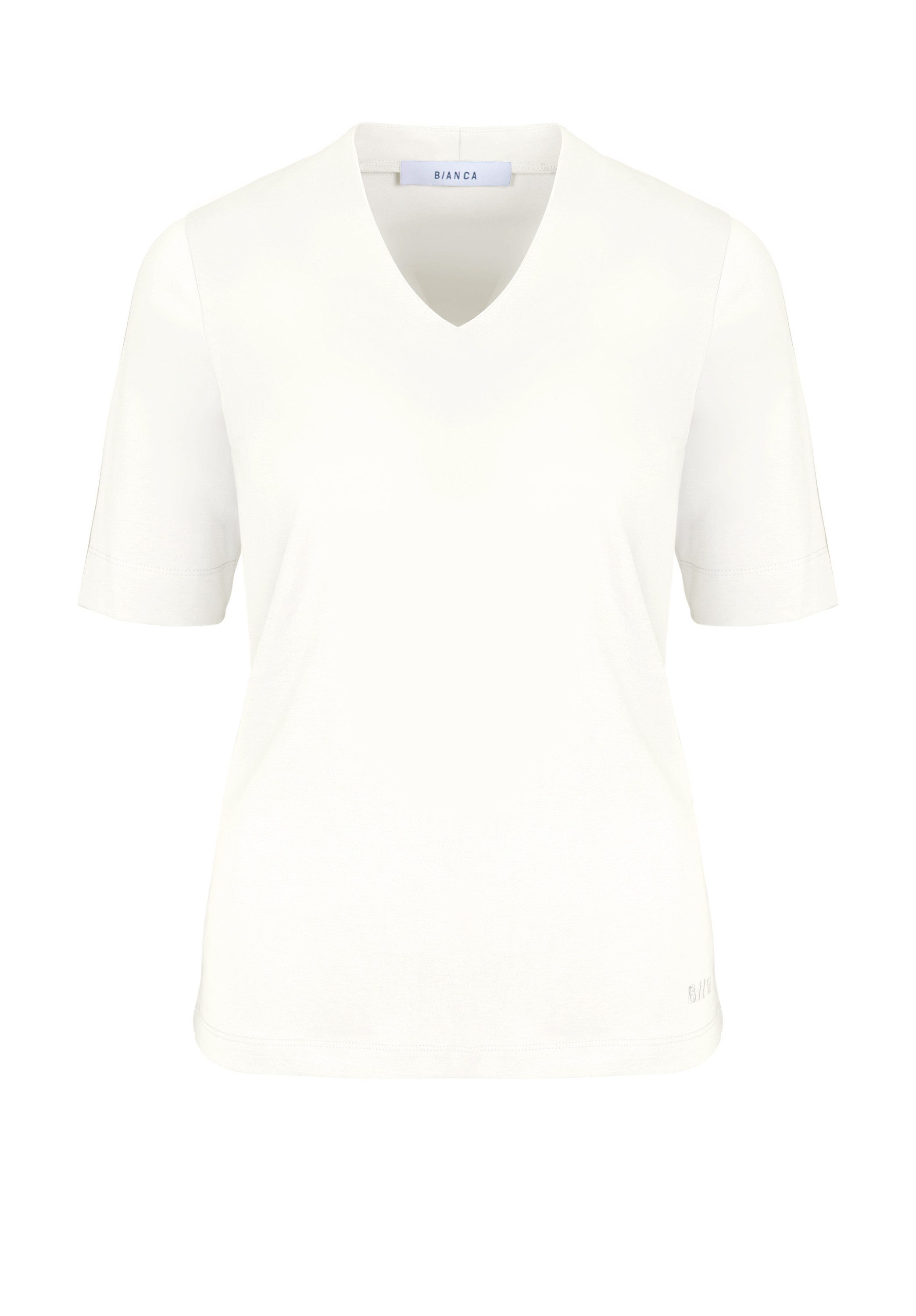 bianca Kurzarmshirt EDIRA in cleanem Look mit V-Ausschnitt
