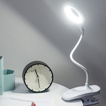Blusmart LED Leselampe LED Leselampe, 360°USB aufladbare Buchlampe, mit 3 Helligkeitsstufen, Geeignet für Studium und Beruf
