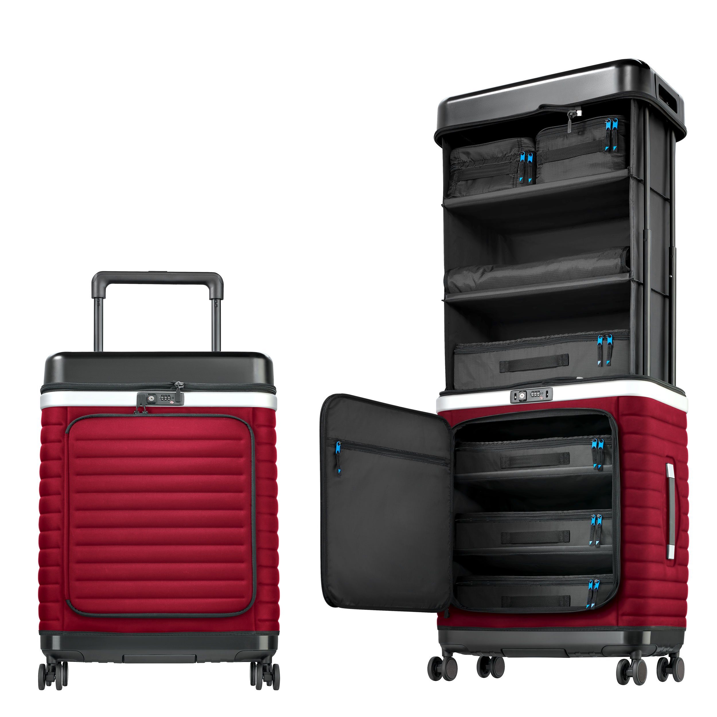 Pull Up Case GmbH Koffer Pull Up Suitcase, Mobiler Kleiderschrank mit ausziehbarem Pull Up System Cosmo Red