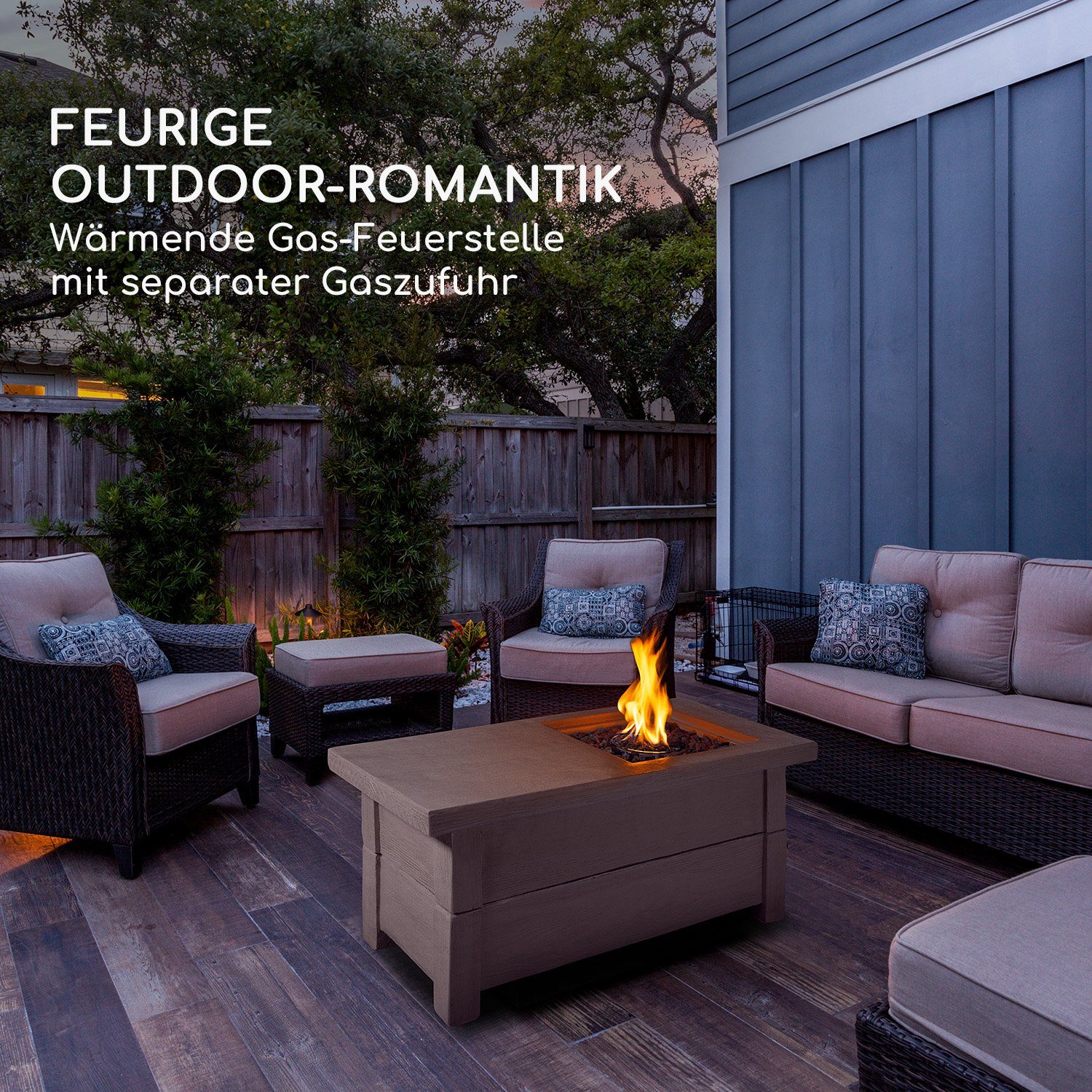 Blumfeldt Corinth fire bowl (set), gas heater, patio heater, outdoor