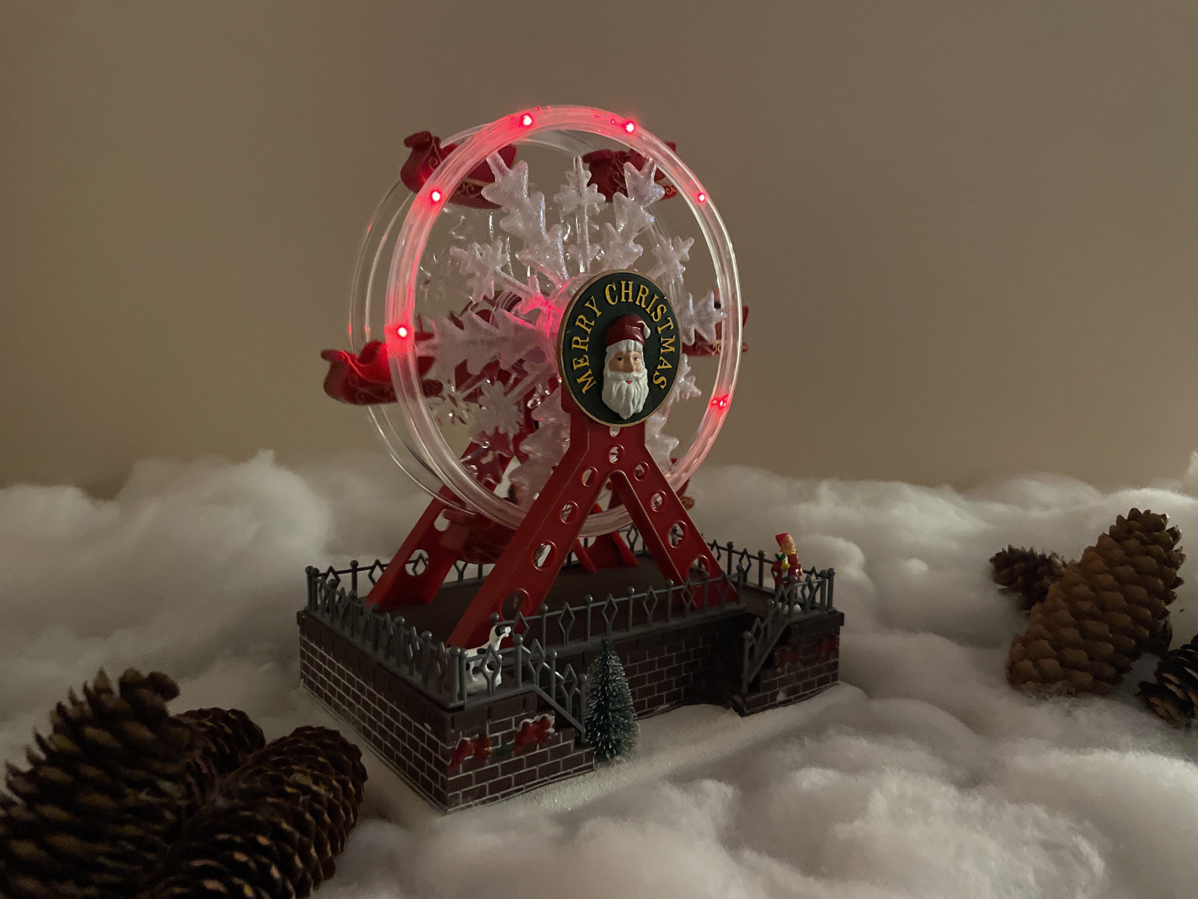 e4fun Dekofigur Weihnachtsdorf: Riesenrad mit LED, günstig online kaufen