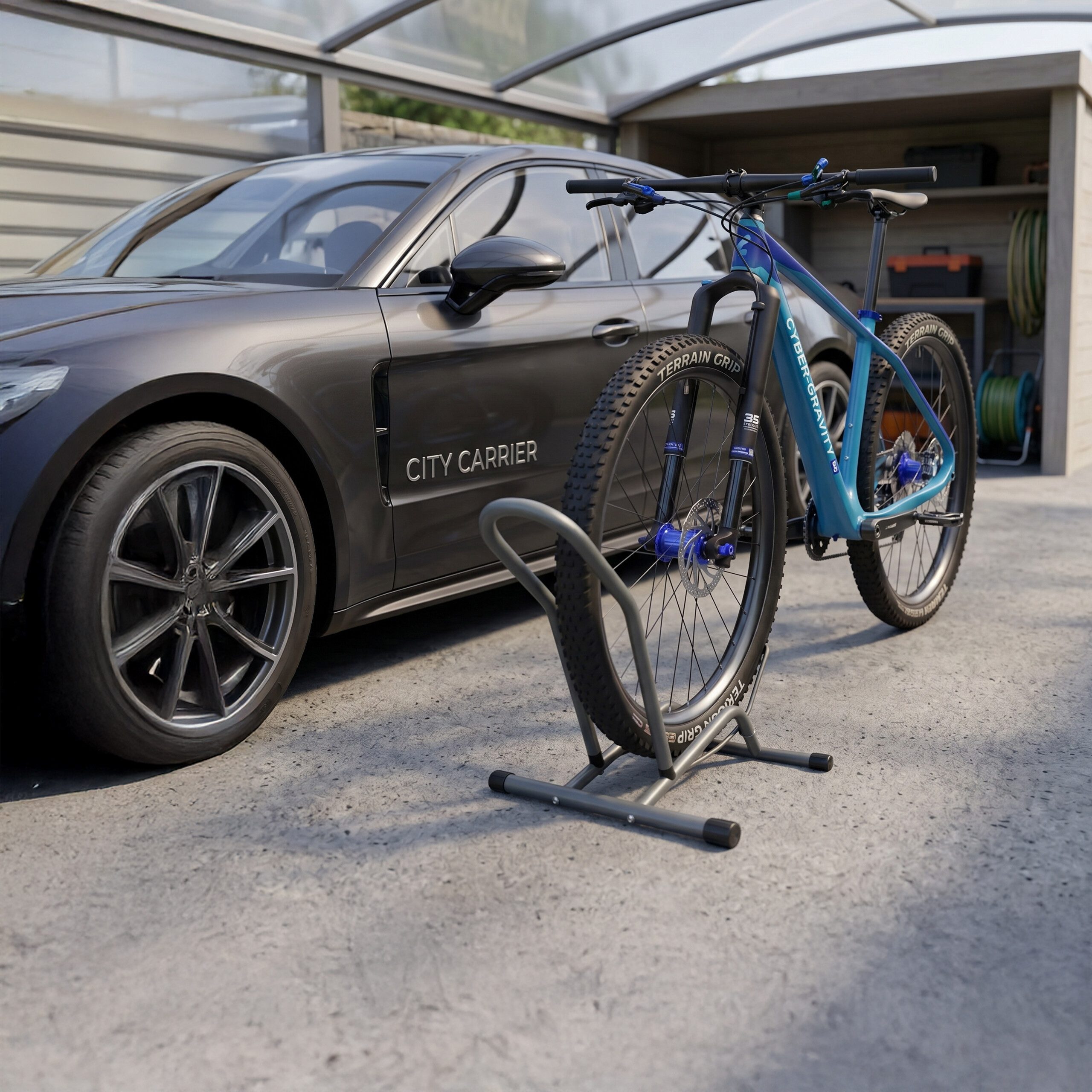 relaxdays Fahrradständer bis 29 Zoll (1-St), anthrazit. – Bild 3 von 5