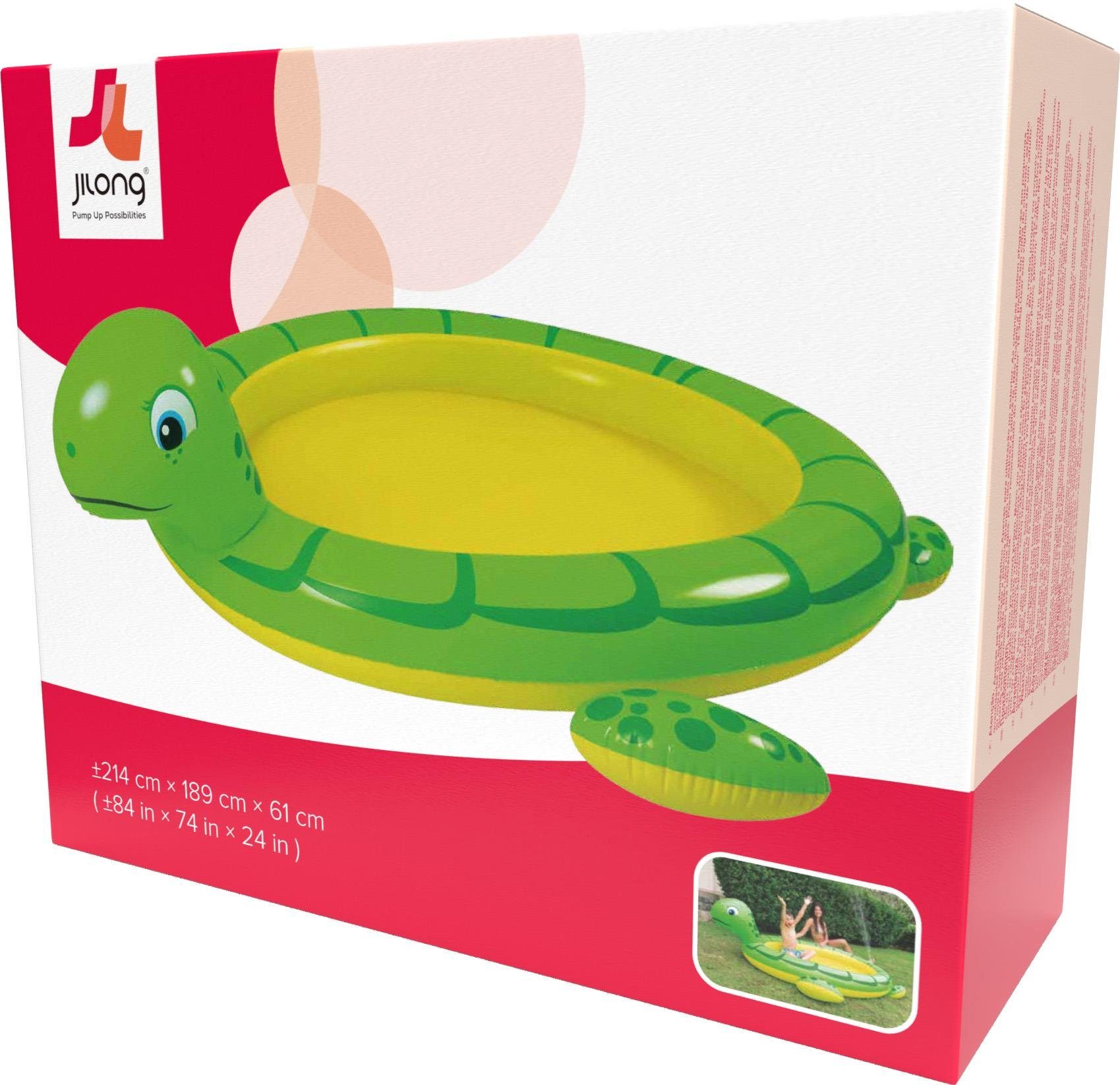 SunClub Planschbecken Kinderpool 175x70 cm, (Einzelpack, 1-tlg., aufblasbares Kinderbecken), Schildkröten Design