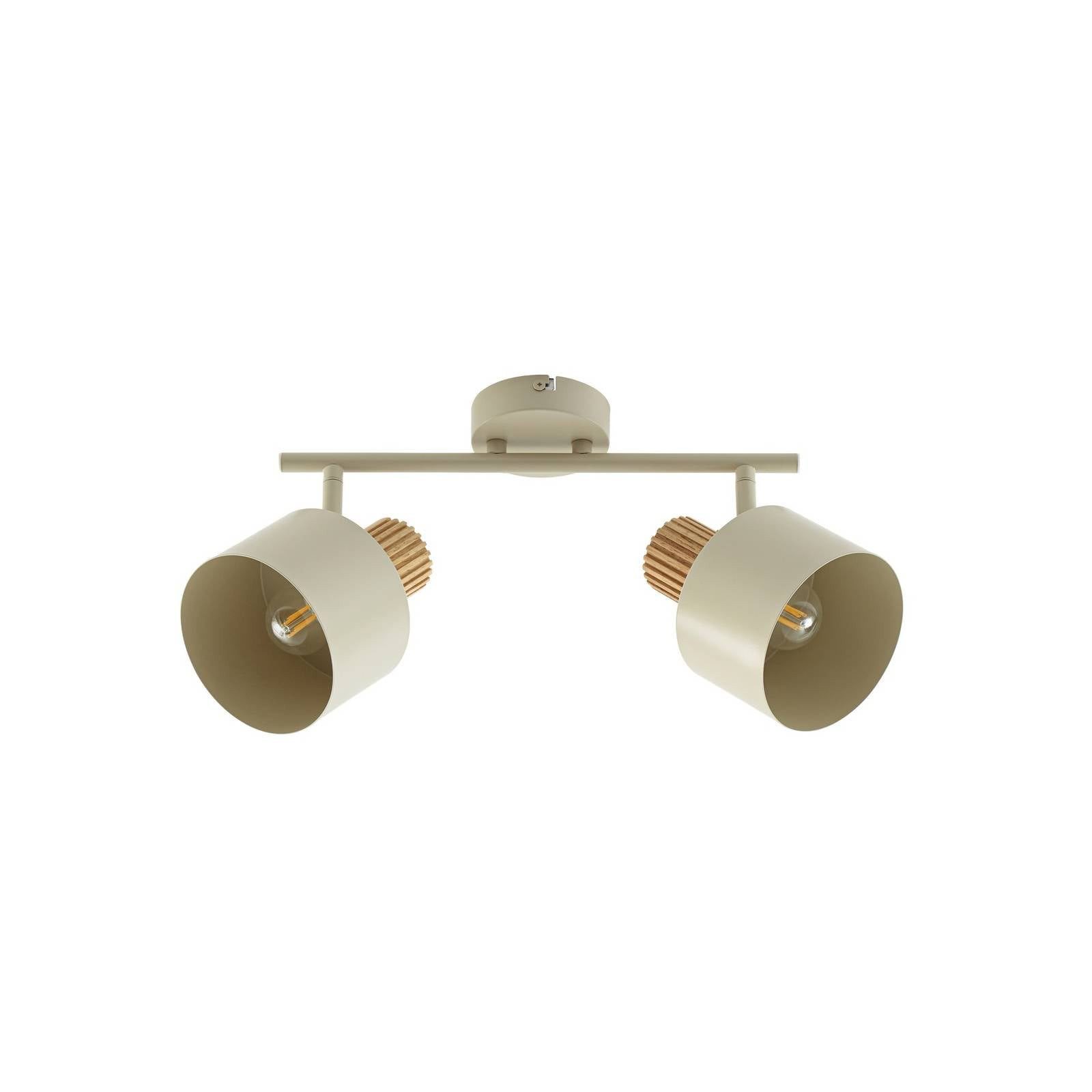 Lindby Deckenstrahler Lenja, Metall, Creme IP20, 2 x 10 W LED