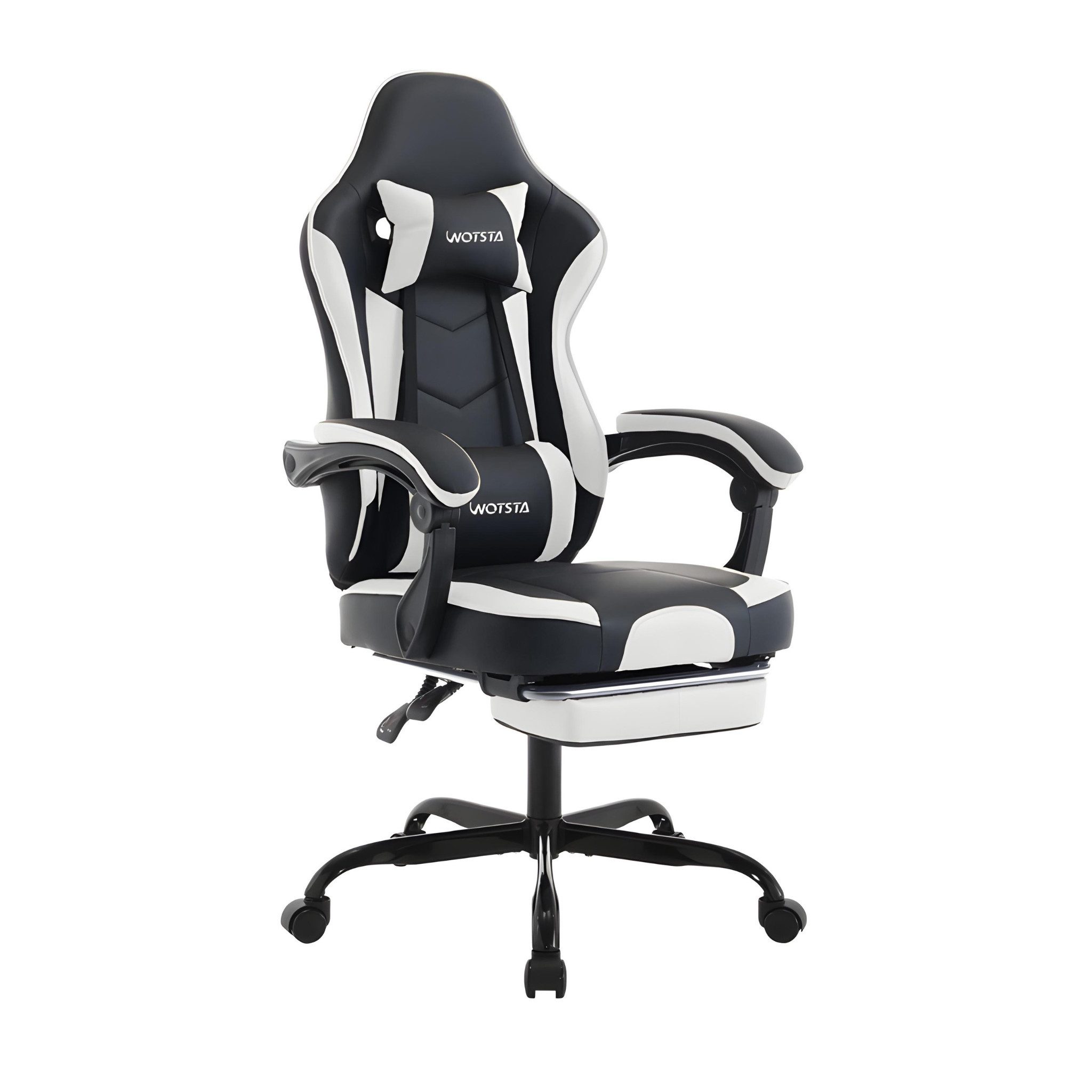 WOTSTA Gaming-Stuhl Ergonomischer Gamingstuhl mit Fußstütze günstig online kaufen