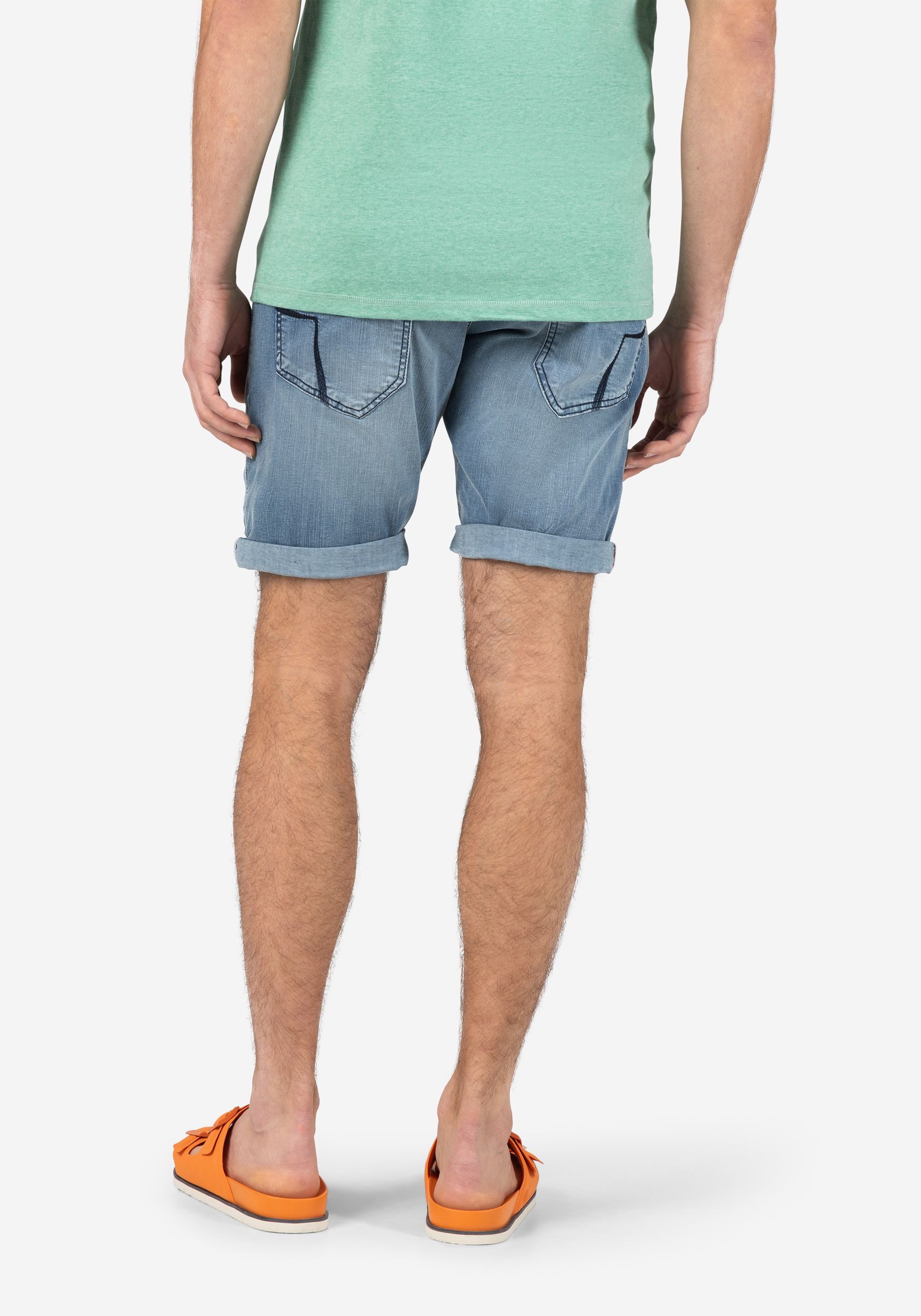 TIMEZONE Jeansshorts Männer Regular Fit für Herren Baumwolle Regular Fit unifarben atmungsaktiv Reißverschluss