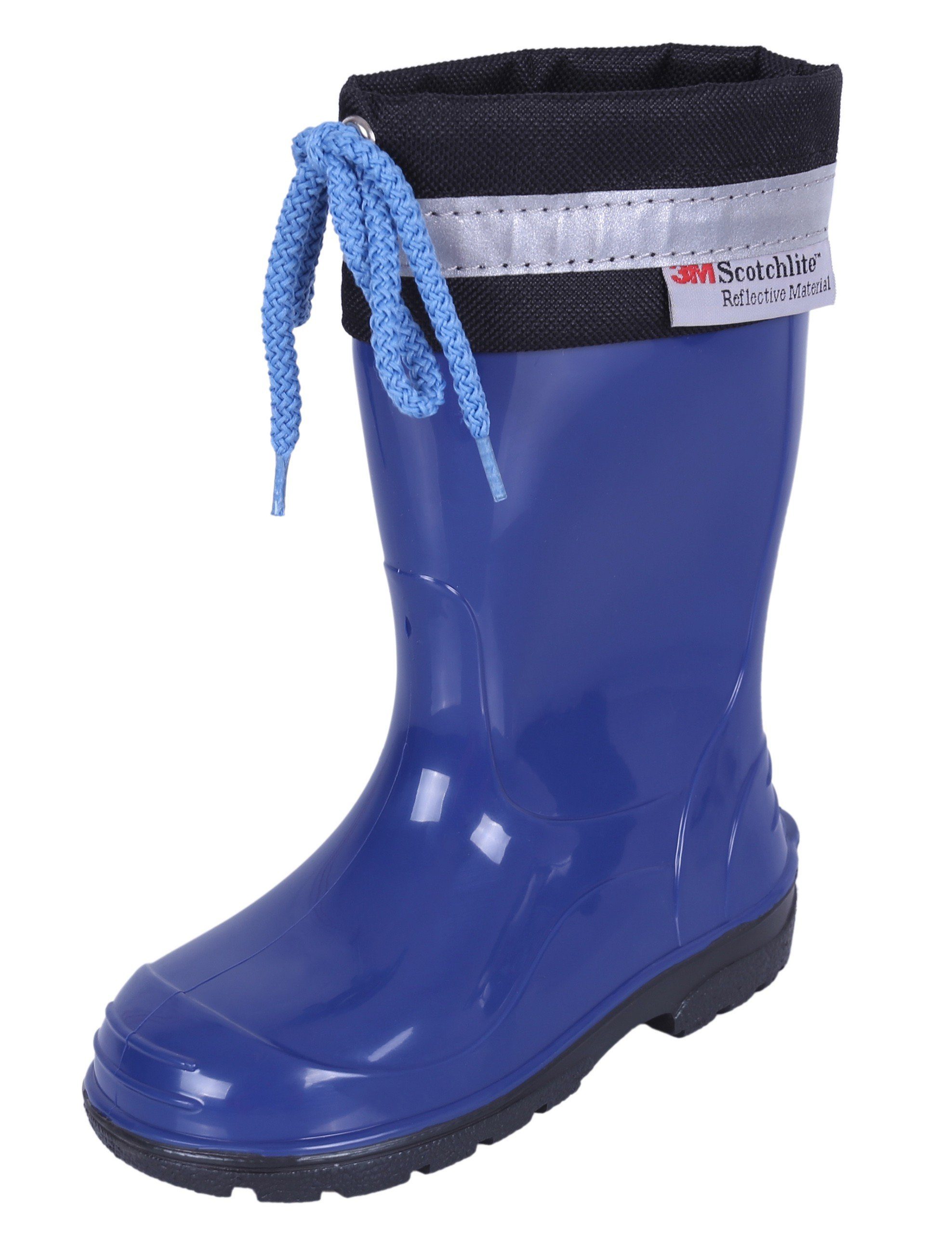 Blaue Gummistiefel Regenstiefel Regenschuhe für Kinder LEMIGO 25 EU Gummistiefel