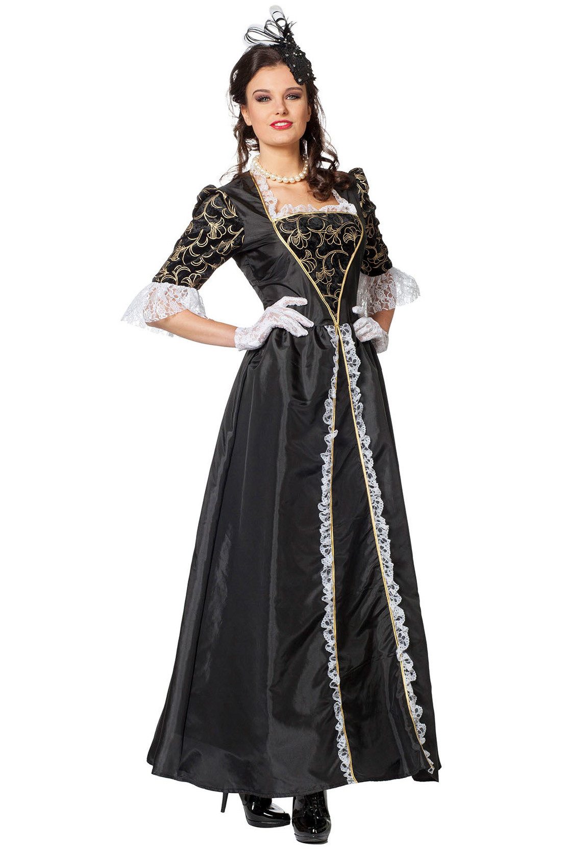 Kostüm Marquise taff Kleid schwarz