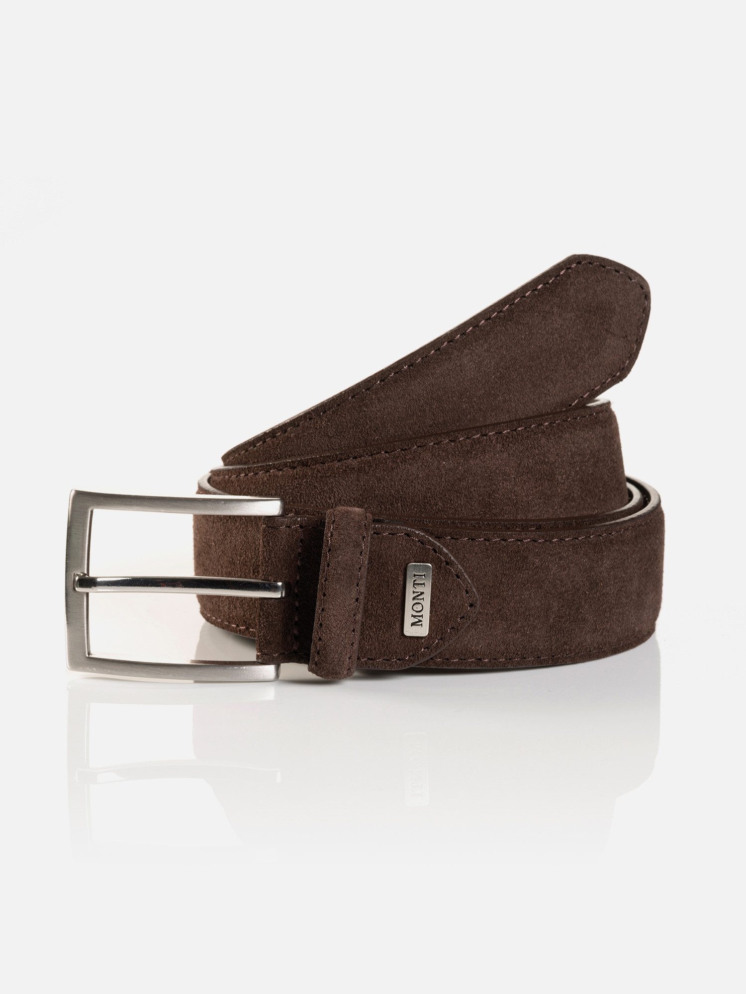 MONTI Ledergürtel MONTREAL Veloursleder - Eindornschließe - kürzbar - 35mm günstig online kaufen