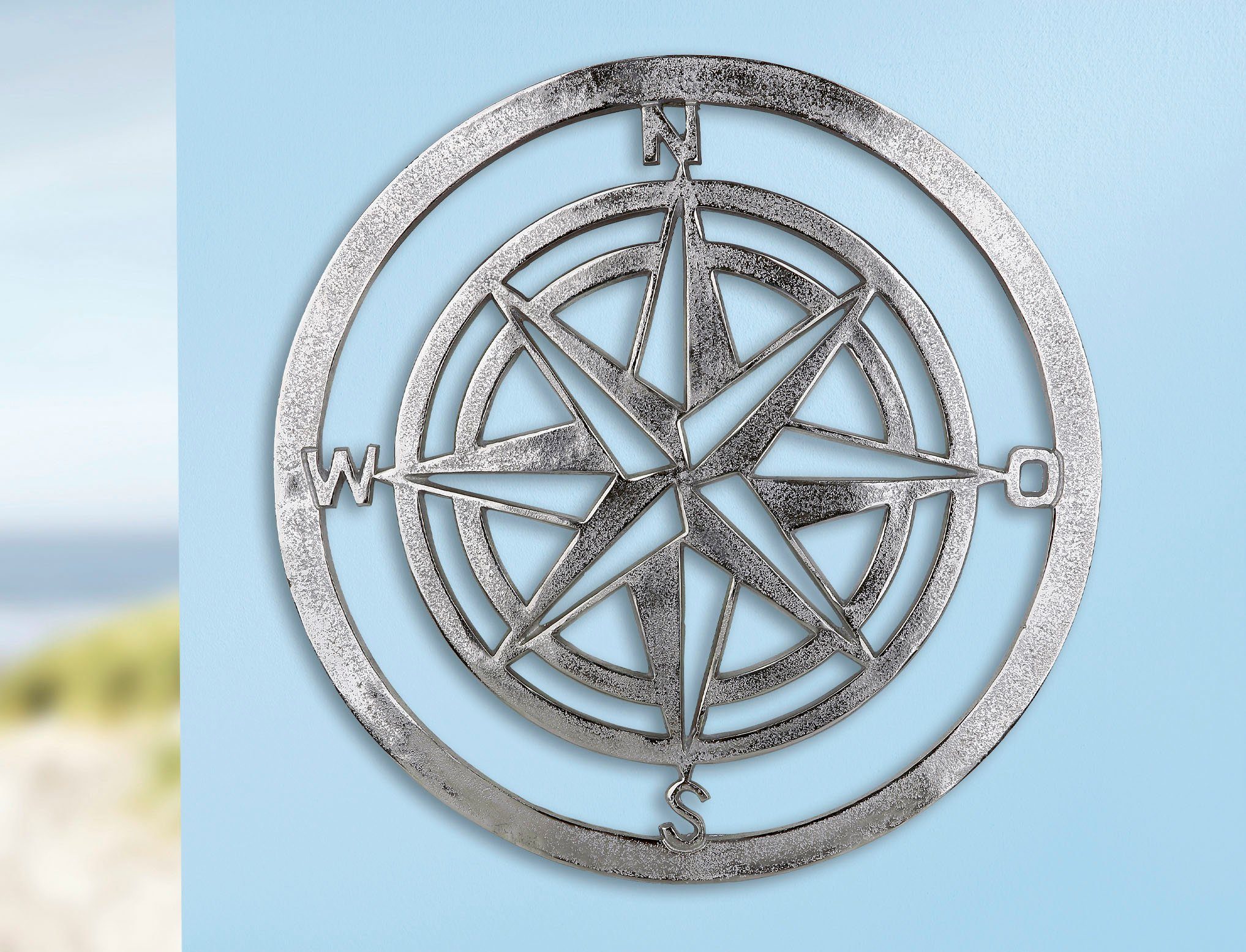 Gilde Wanddekoobjekt Wandrelief Windrose 1 Stuck Wanddeko O 50 Cm Maritim Wohnzimmer Online Kaufen Otto