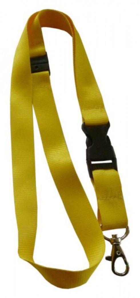 Karabinerhaken Umhängeband Kranholdt mit Schlüsselanhänger Sicherheitsbruchstelle mit und Gelb Steckschnalle drehbarem / Lanyards (10-tlg),