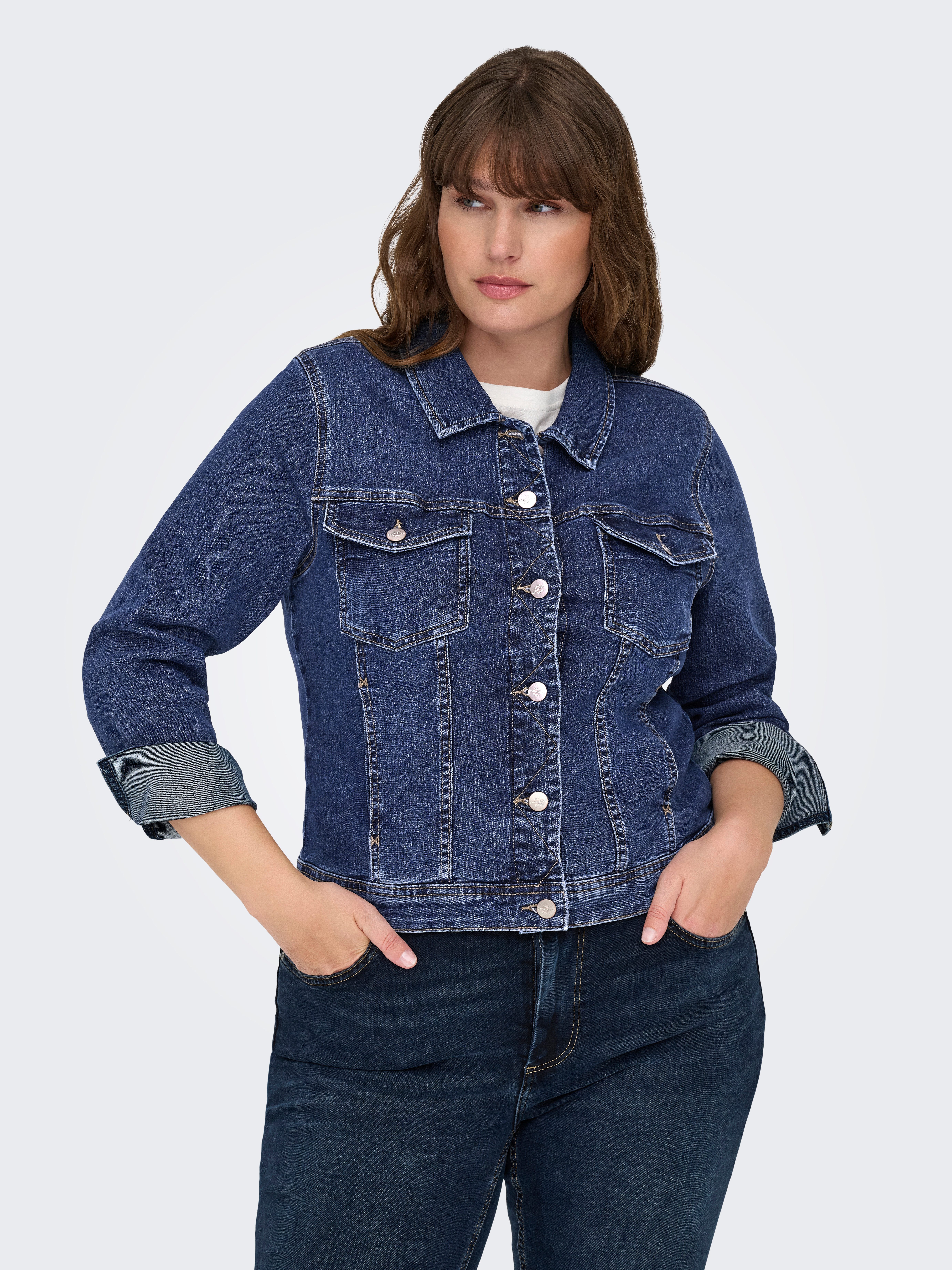 ONLY CARMAKOMA Jeansjacke CARWESPA LS DBD günstig online kaufen