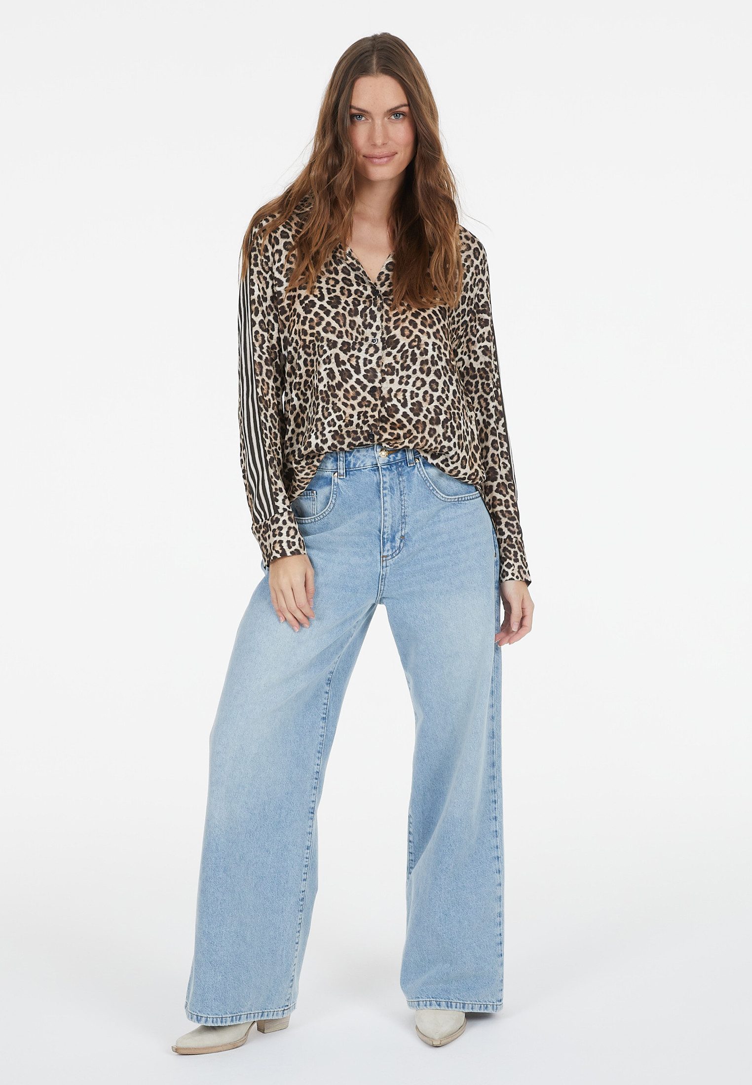 MARC AUREL Hemdbluse mit Leoprint und günstig online kaufen