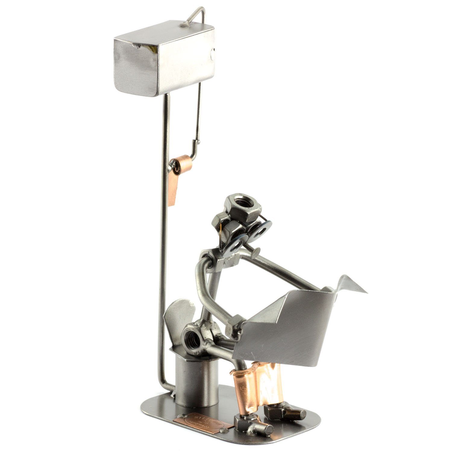 Steelman24 Dekofigur Klomann mit Zeitung