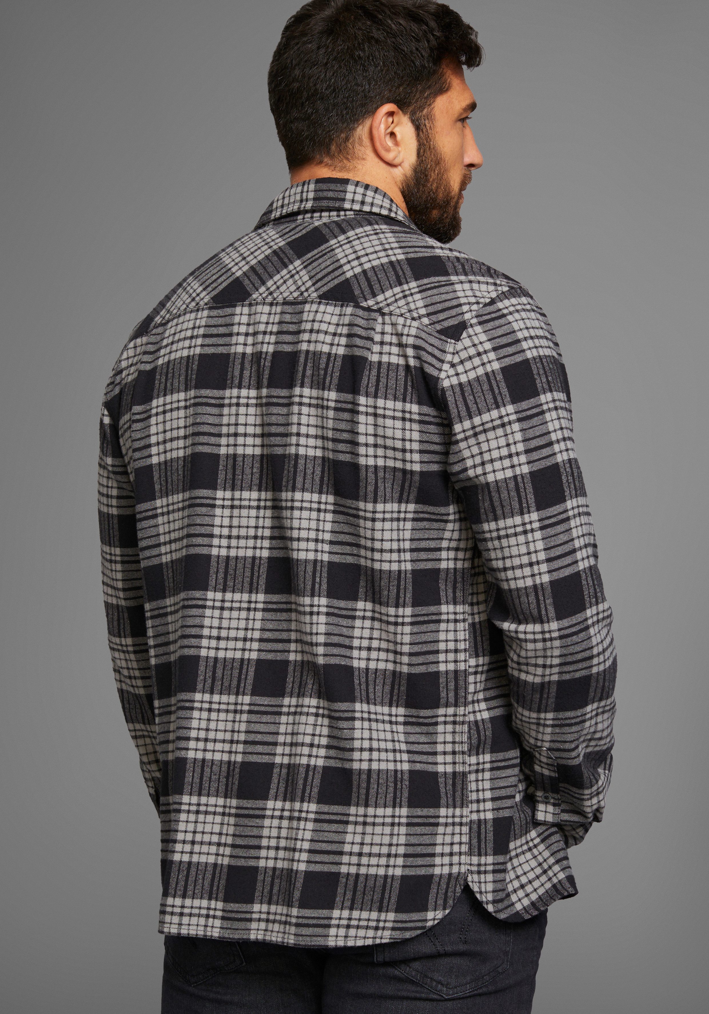 Man's World Flanellhemd mit Brusttasche günstig online kaufen