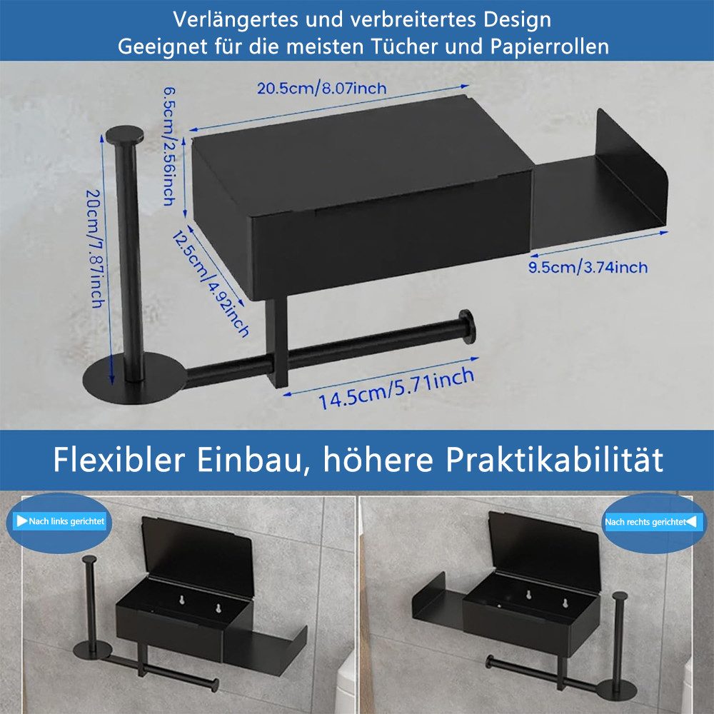 TUWENA Toilettenpapierhalter Edelstahl WC Rollenhalter, Toilettenpapierhalt günstig online kaufen