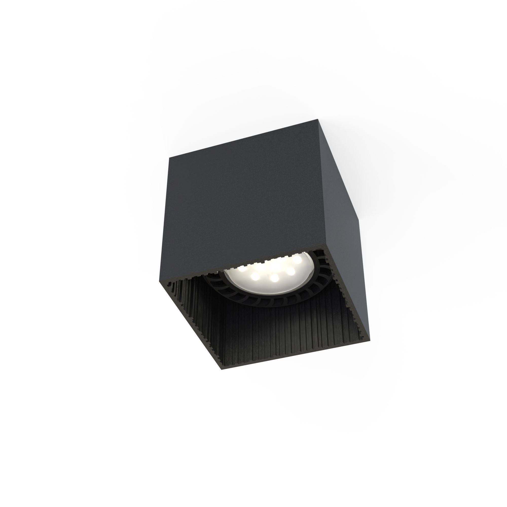 Licht-Erlebnisse Deckenleuchte GROOVE, ohne Leuchtmittel, Deckenlampe eckig Würfel Schwarz Metall GU10 Flur Wohnzimmer