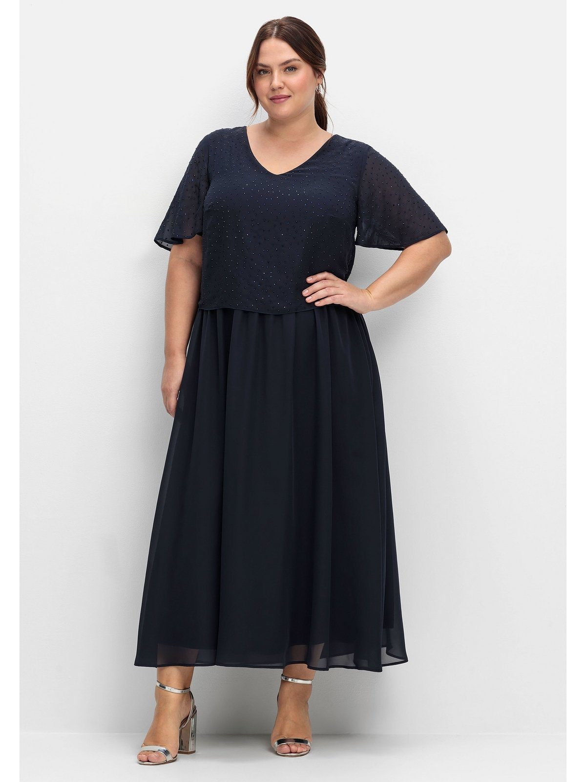 Sheego Abendkleid Große Größen im Lagenlook, günstig online kaufen