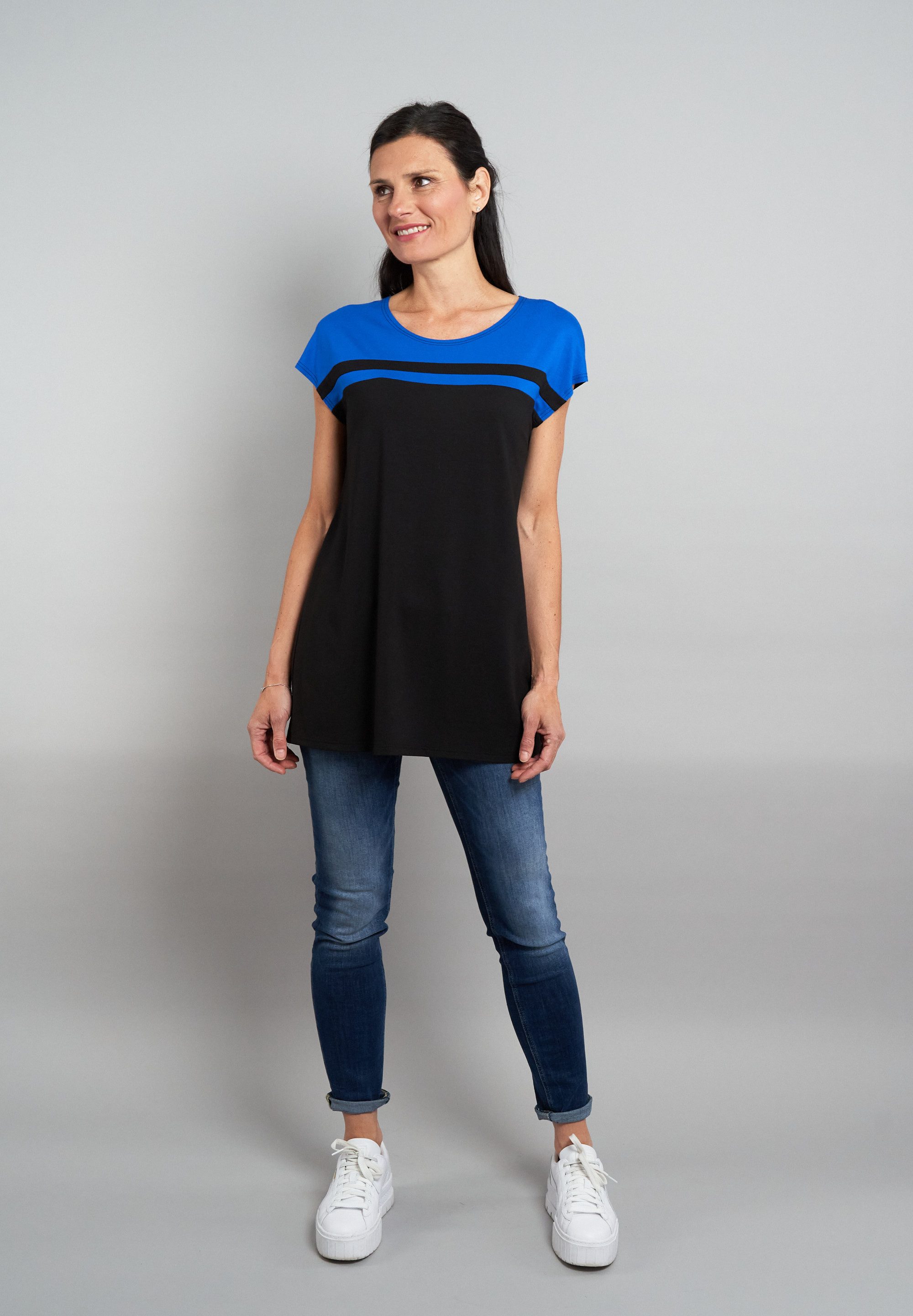 Seidel Moden T-Shirt Long-Top mit Colorblocking günstig online kaufen