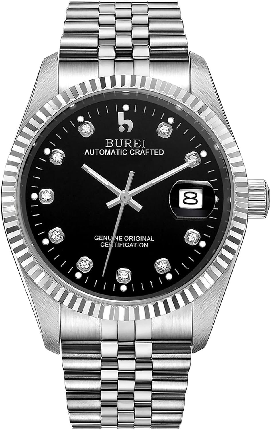 BUREI für Männer, Self-Winding Watch, Automatikuhr Luxus Business Wasserdicht