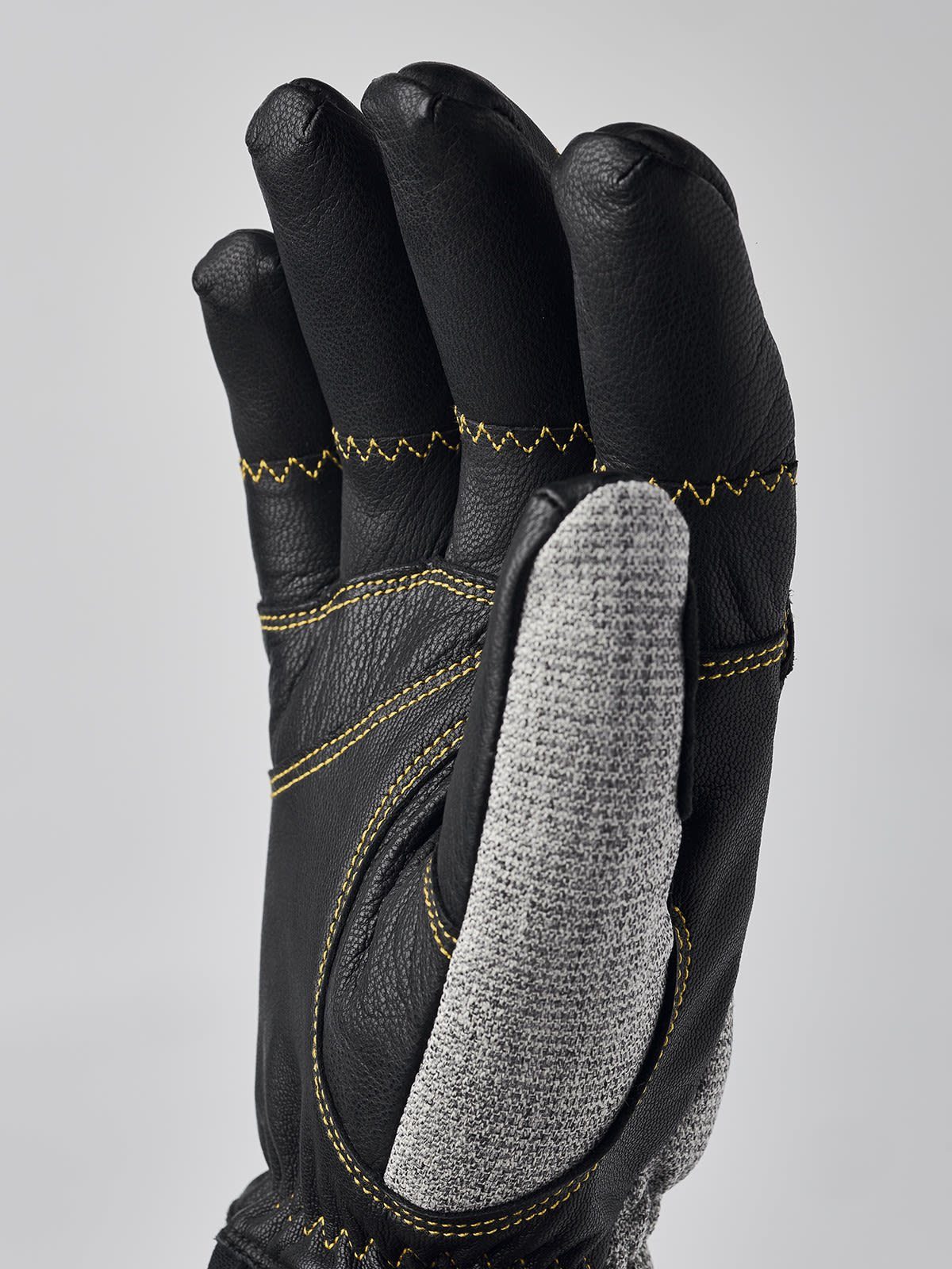 Hestra Fleecehandschuhe Grey Light - Accessoires Black Couloir 5 Hestra Finger