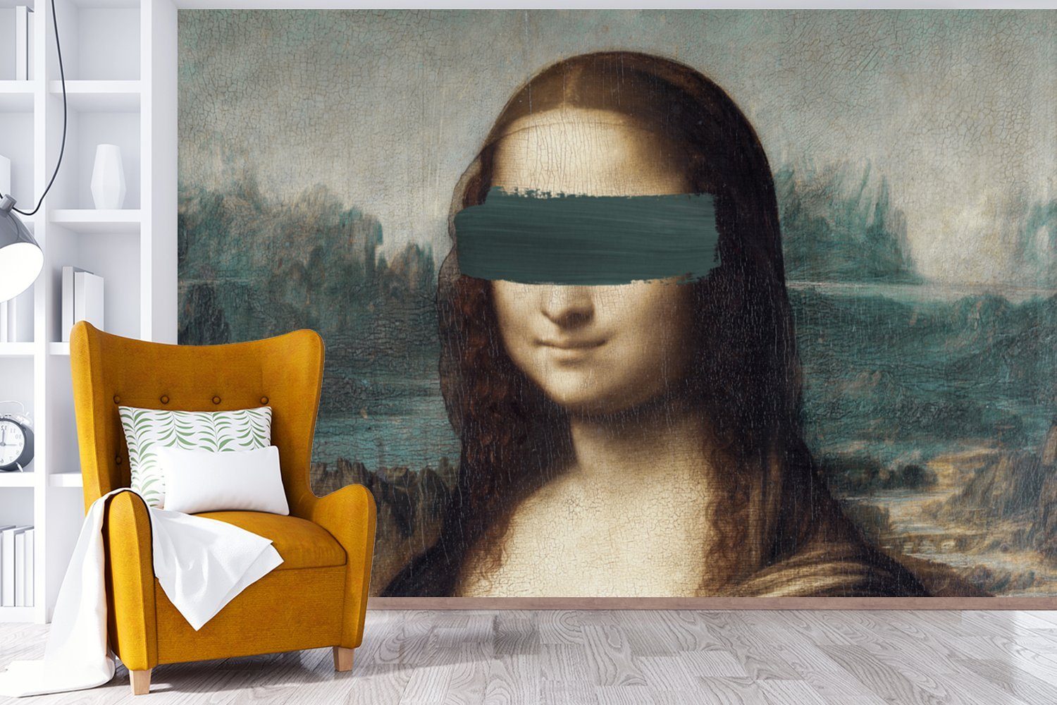 MuchoWow Fototapete Mona Lisa Wohnzimmer, da - Gemälde, Tapete bedruckt, Vinci - Kinderzimmer, Schlafzimmer, Vinyl St), Wallpaper (6 Leonardo für Matt
