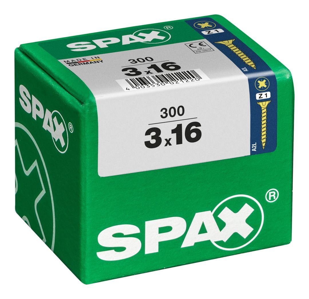SPAX Holzbauschraube 1 Universalschrauben 16 300 PZ Spax mm - 3.0 x