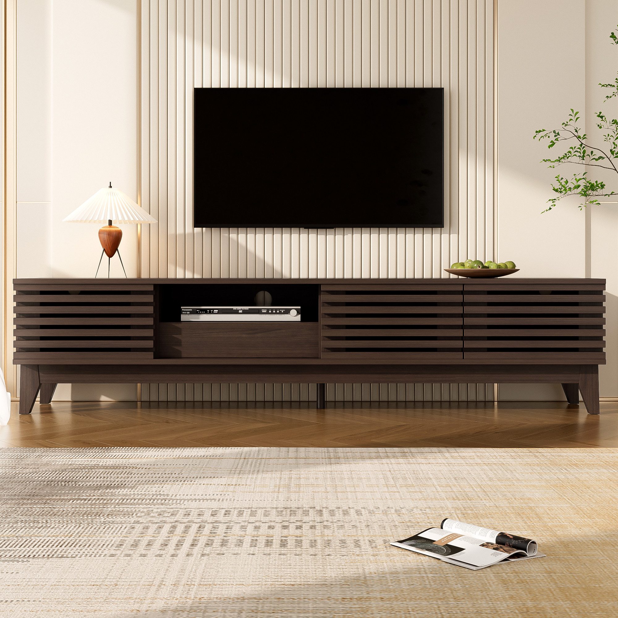 BlingBin Lowboard TV-Schrank Fernsehschrank (1 St., mit Schublade und 3 Tür günstig online kaufen