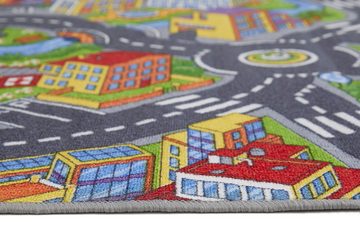 Kinderteppich Straße, Andiamo, rechteckig, Höhe: 5 mm, Straßen-Spiel-Teppich, Straßenbreite: 8,5 cm, Kinderzimmer