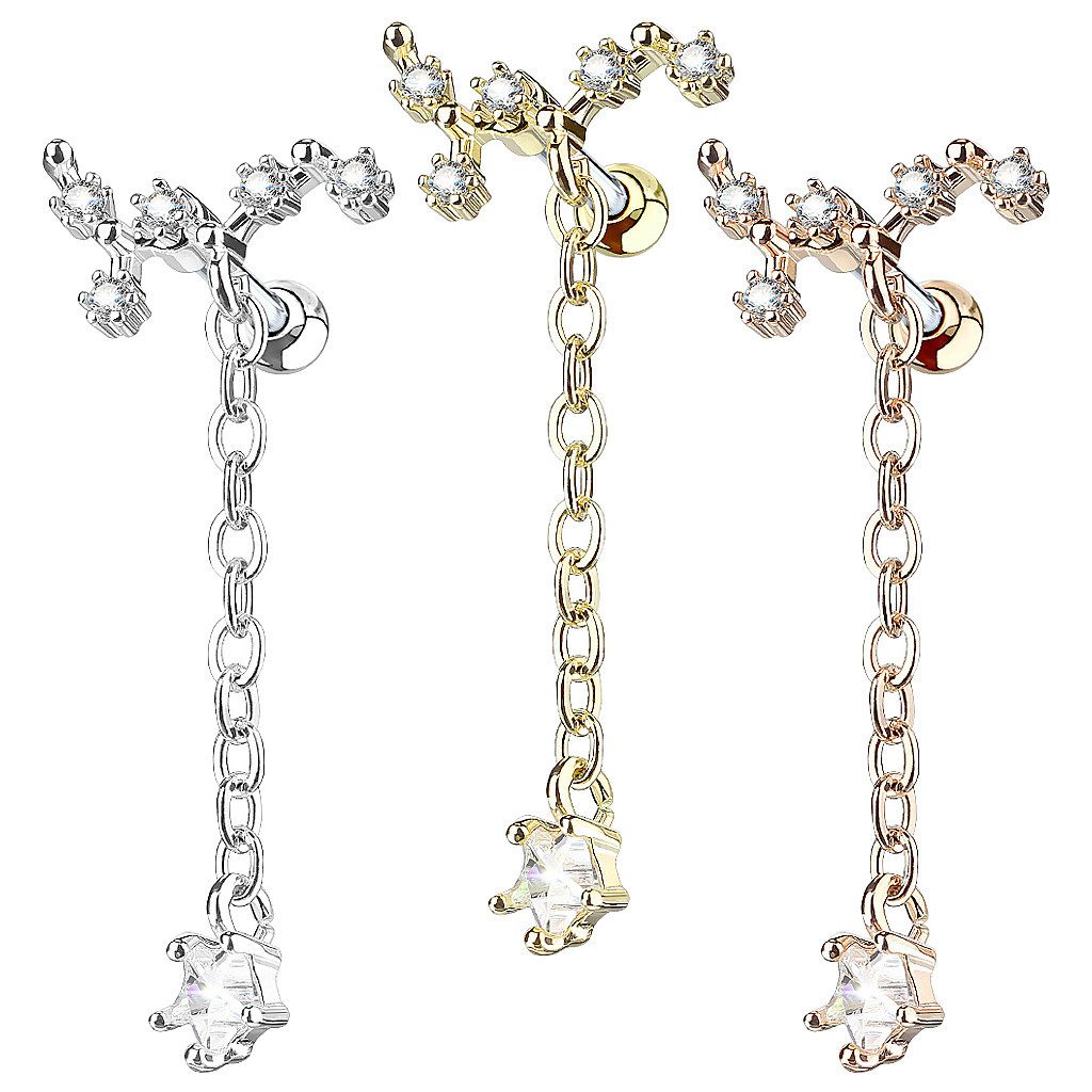 Taffstyle Piercing-Set Knorpel Ohrstecker Tragus Piercing günstig online kaufen