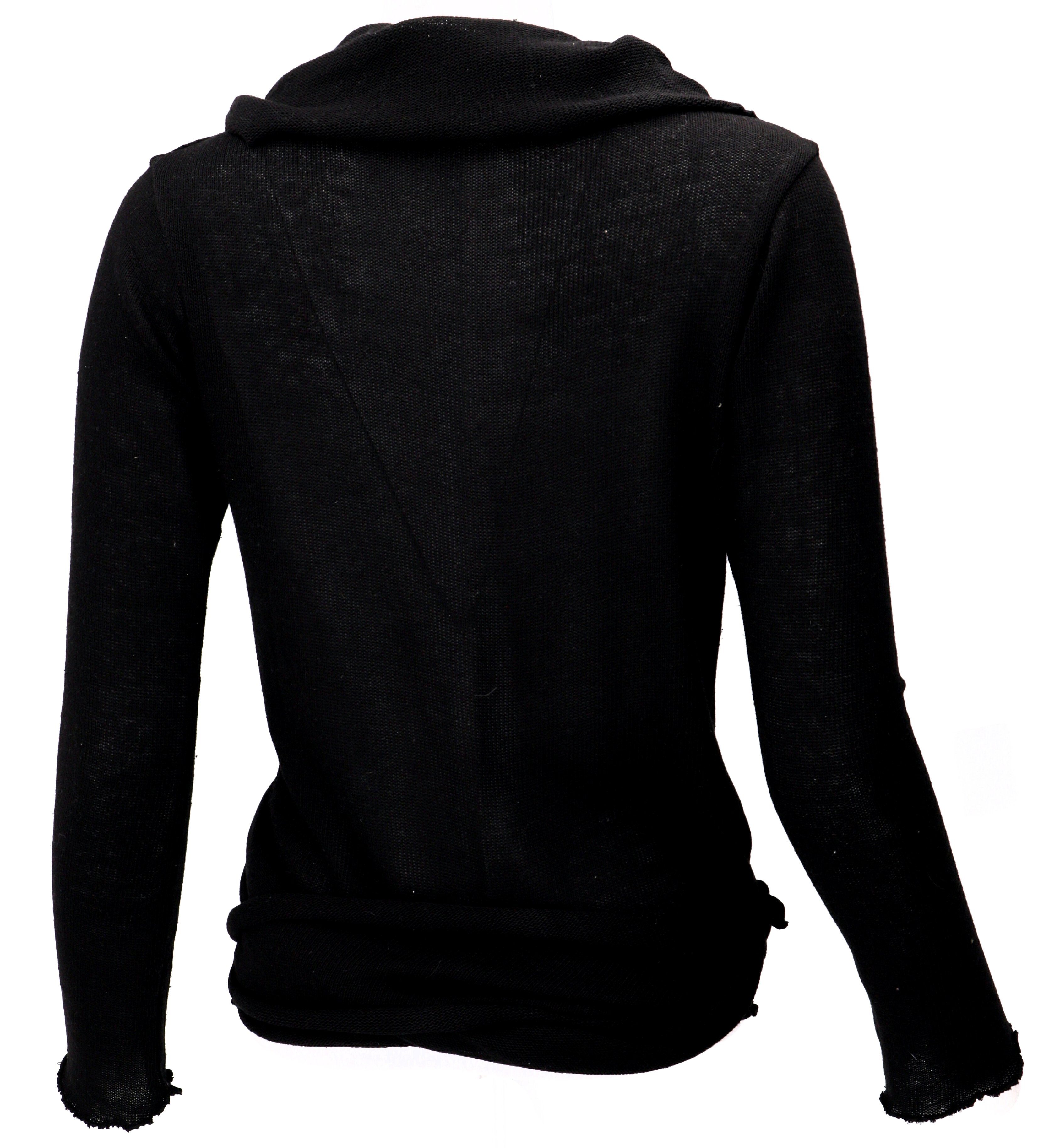 Guru-Shop Longsleeve Wickelshirt, Baumwollstrick Pullover,.. alternative Bekleidung