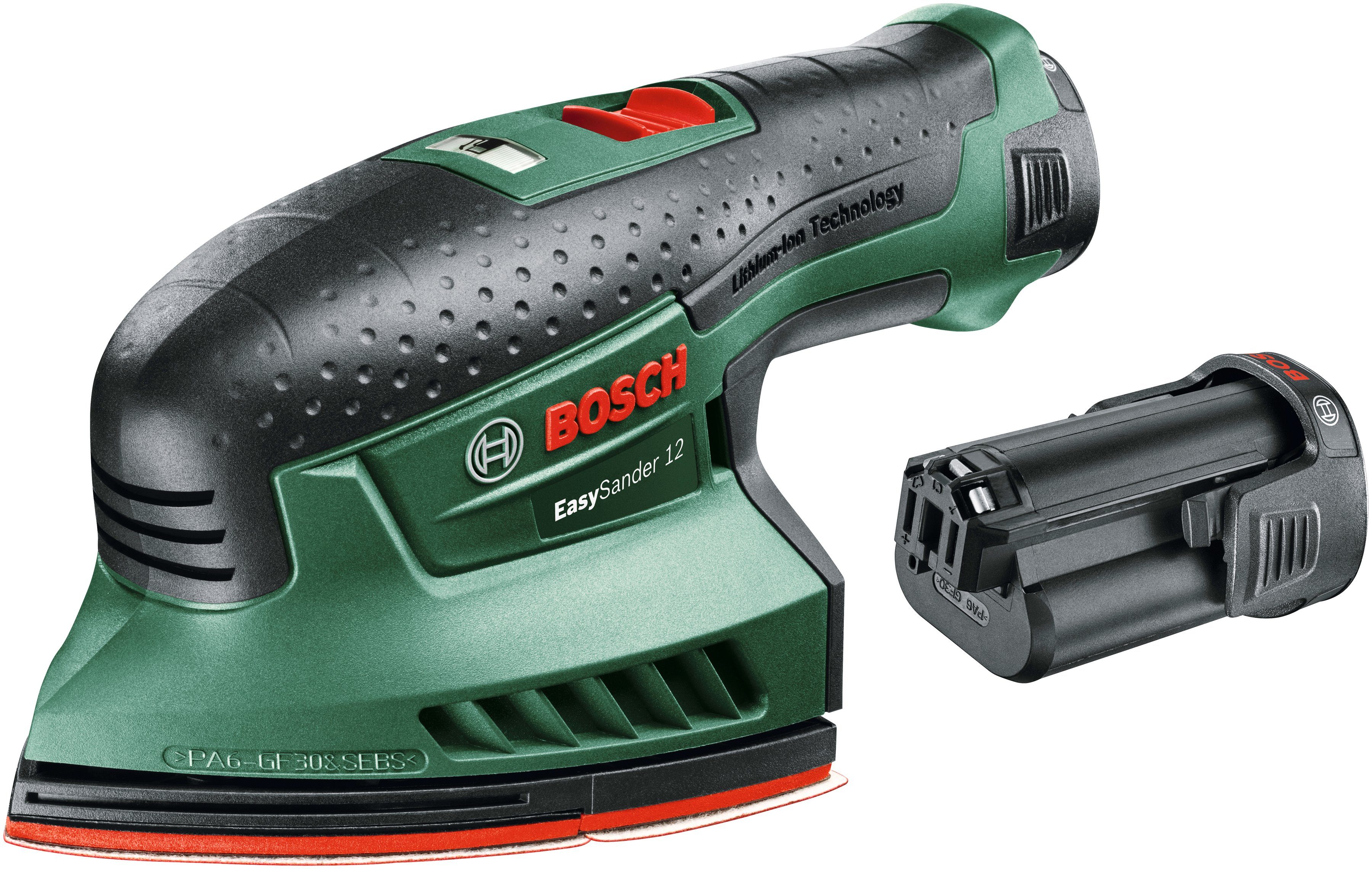 Bosch Home & Garden Akku-Multischleifer EasySander 12, 22000 U/min, mit 2 Akkus 12V/2,0Ah und Ladegerät