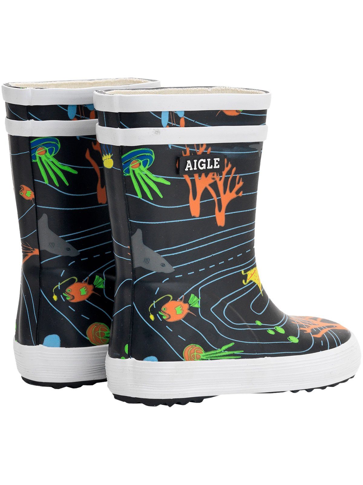 Aigle Baby-Flac Theme Tiefsee Gummistiefel