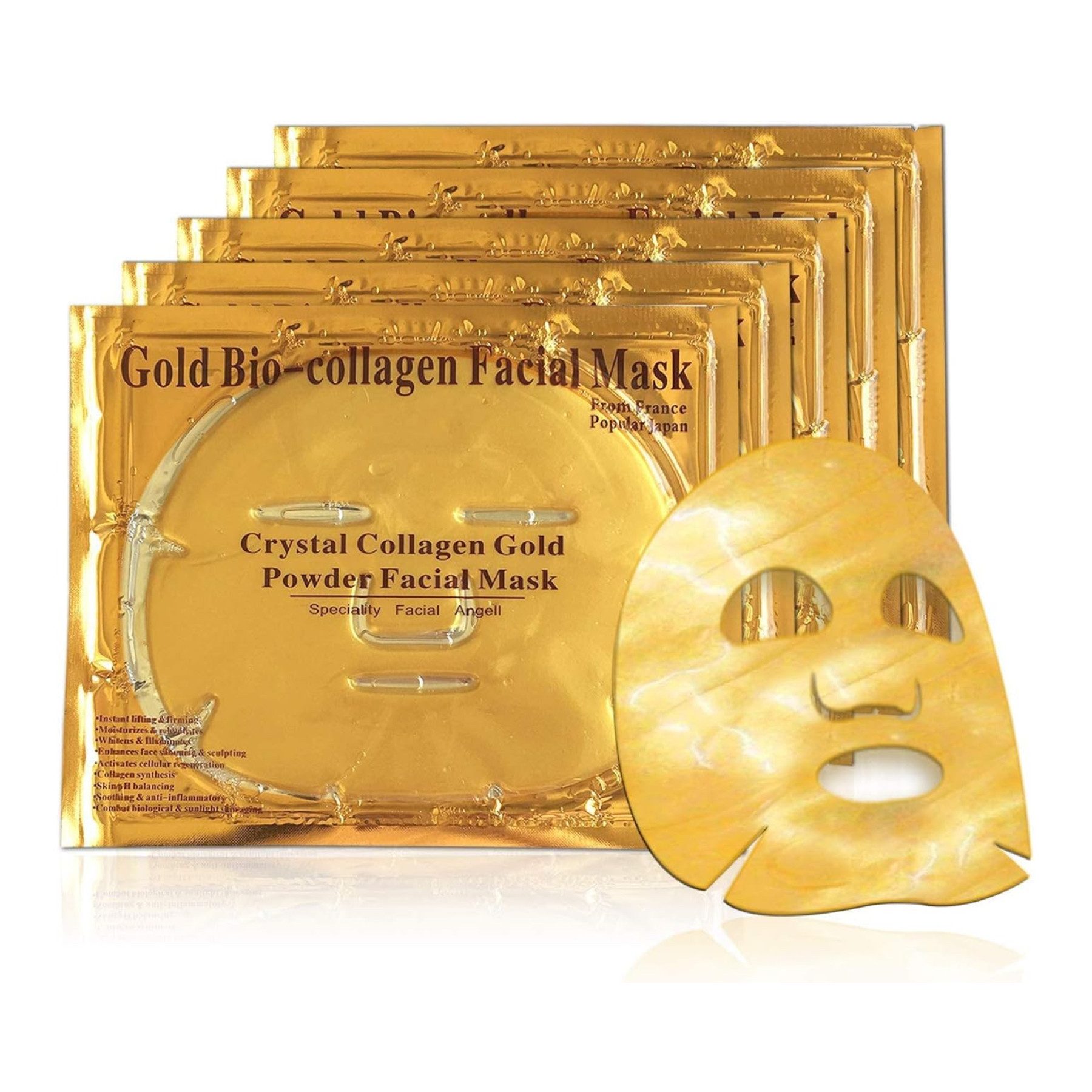 P-Beauty Cosmetic Accessories Gesichtsmaske Gold Collagen Maske Anti-Aging Feuchtigkeitsmaske, 3-tlg.