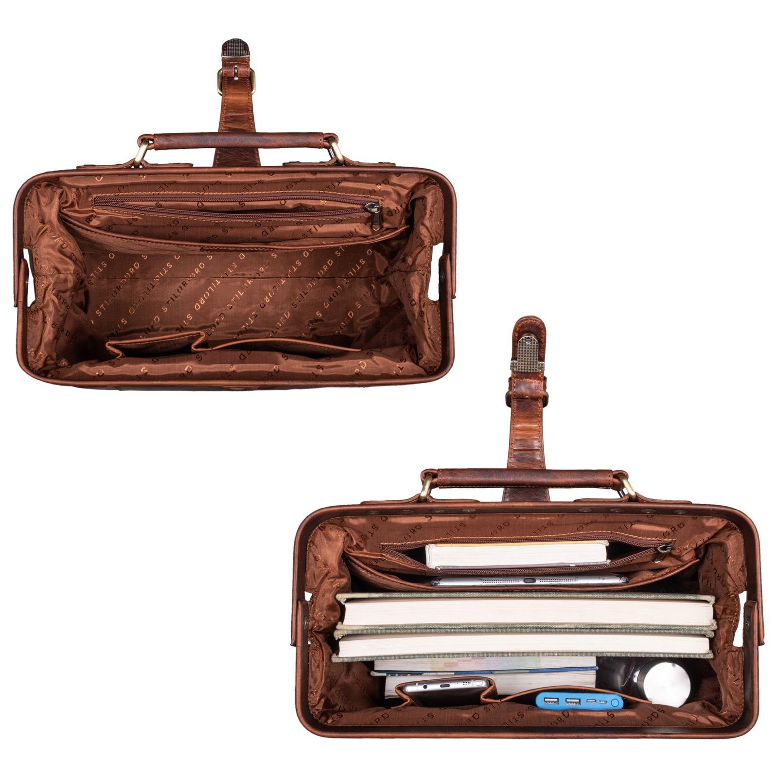 STILORD Aktentasche STILORD "Johannes" Vintage Arzttasche Leder